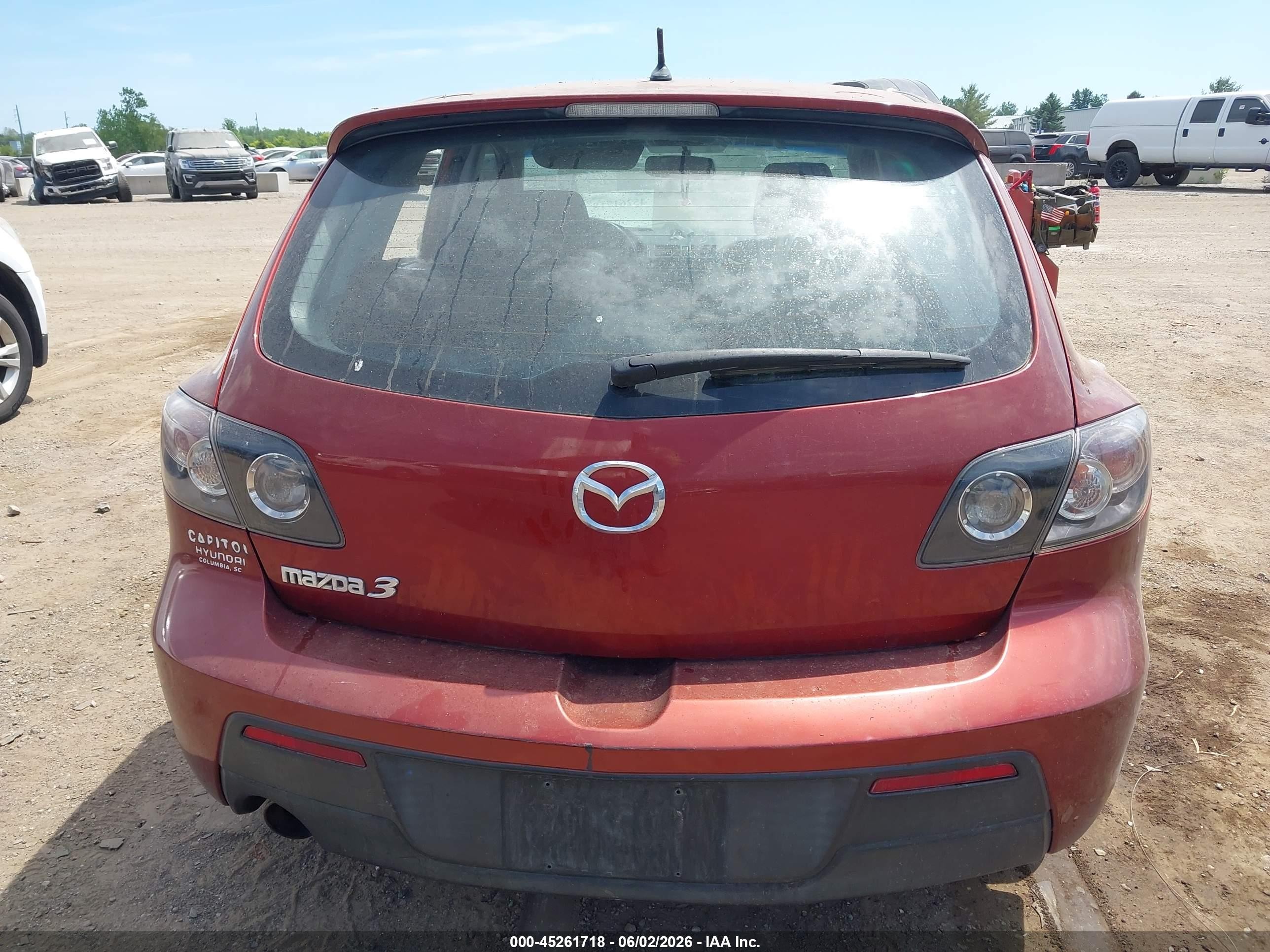2008 Mazda Mazda3 S Touring Burgundy vin: JM1BK343081146350