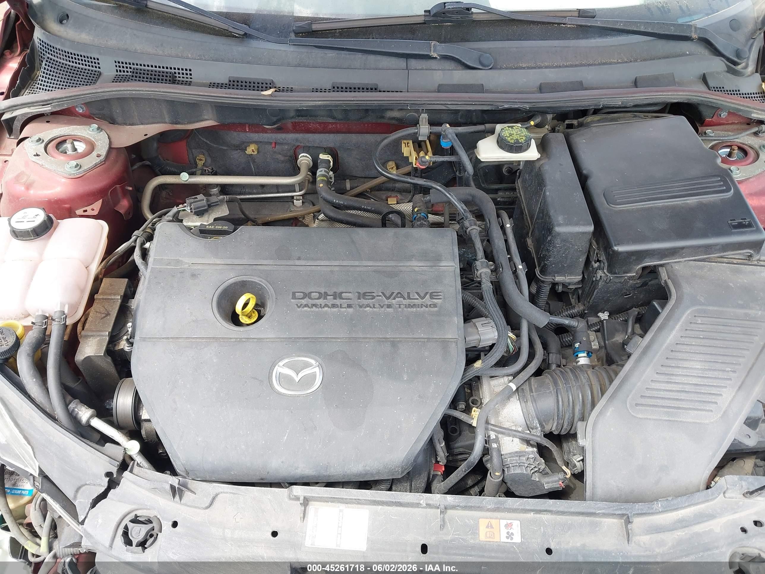 2008 Mazda Mazda3 S Touring Burgundy vin: JM1BK343081146350