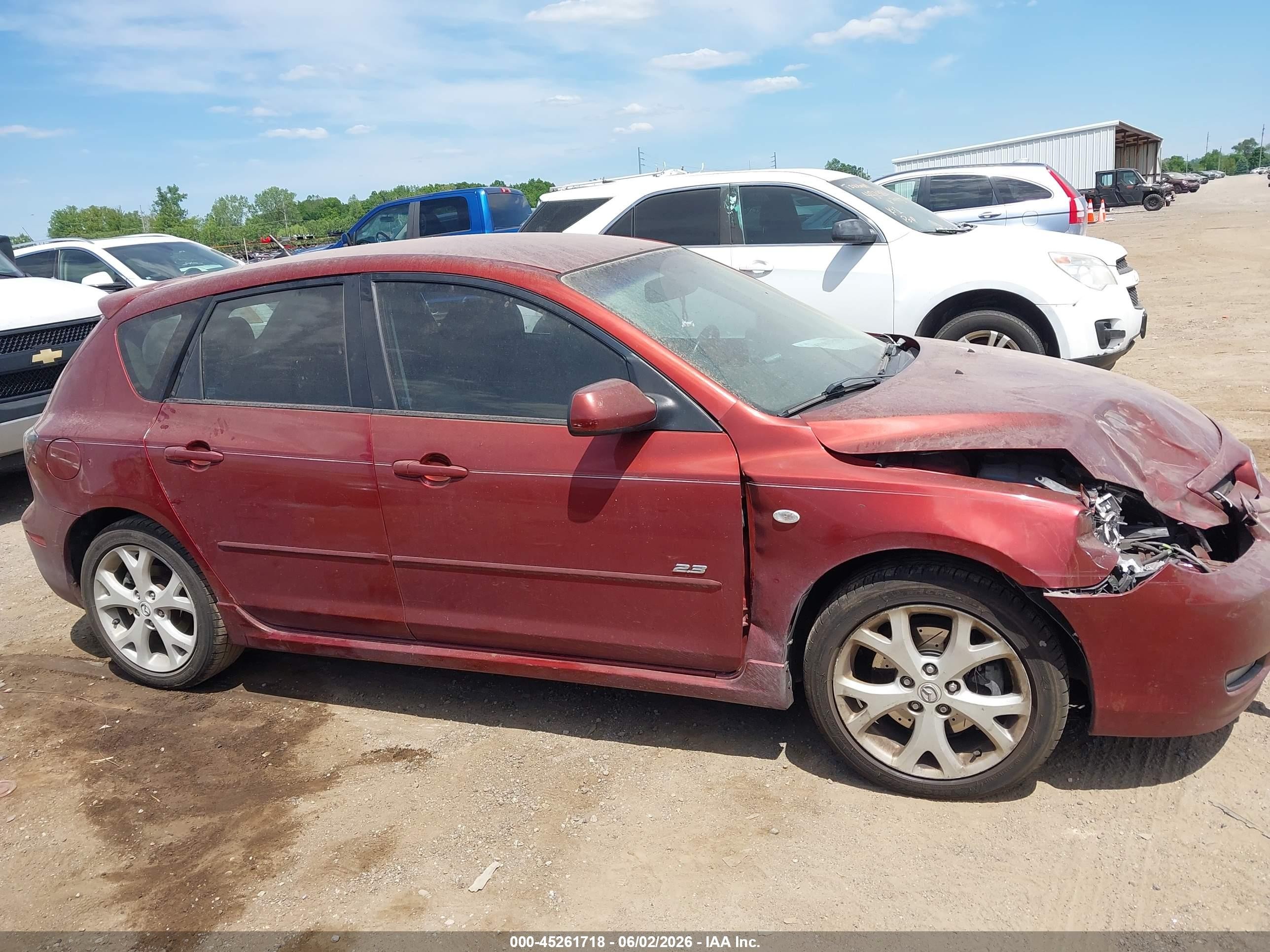 2008 Mazda Mazda3 S Touring Burgundy vin: JM1BK343081146350
