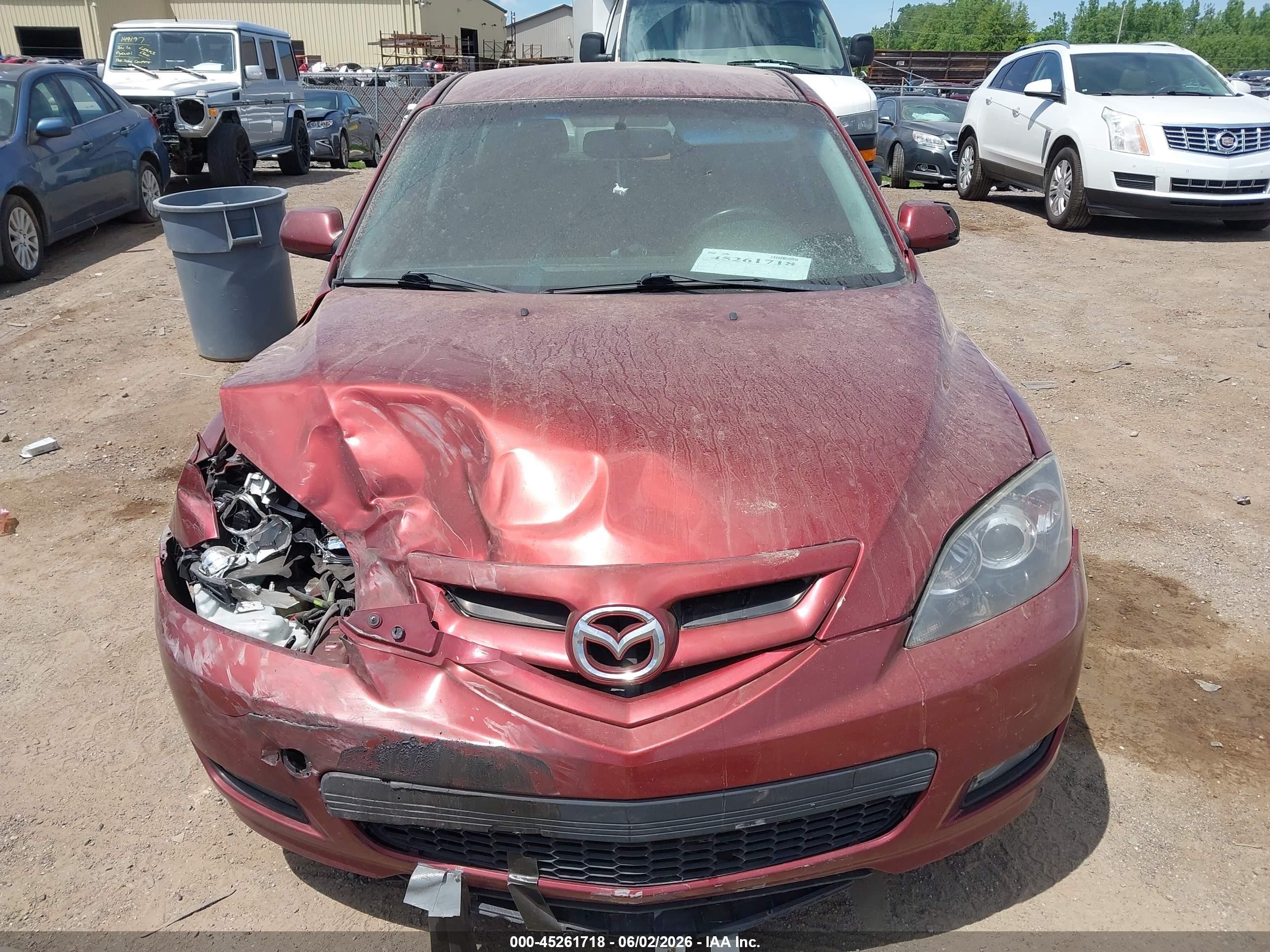 2008 Mazda Mazda3 S Touring Burgundy vin: JM1BK343081146350