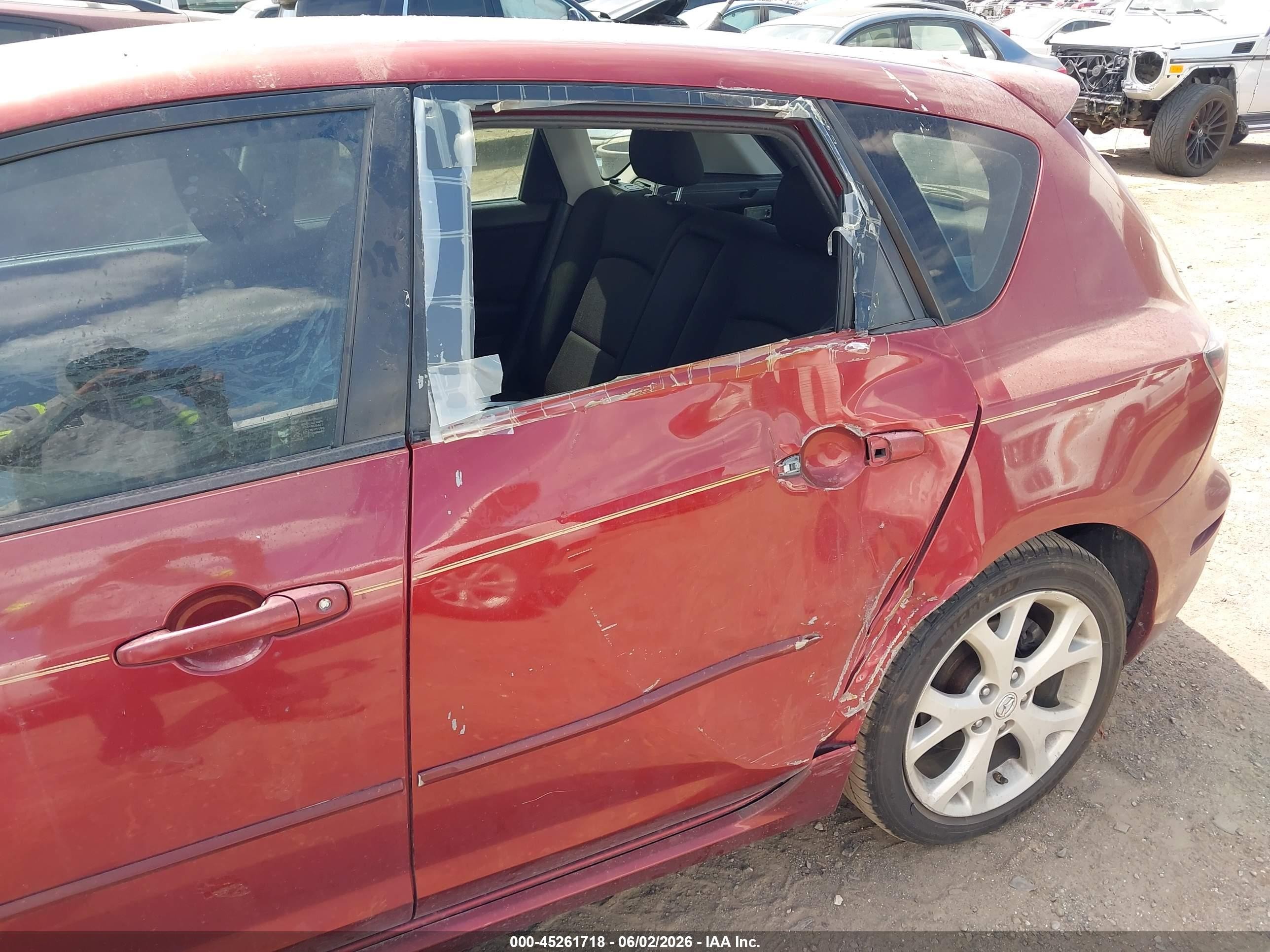 2008 Mazda Mazda3 S Touring Burgundy vin: JM1BK343081146350