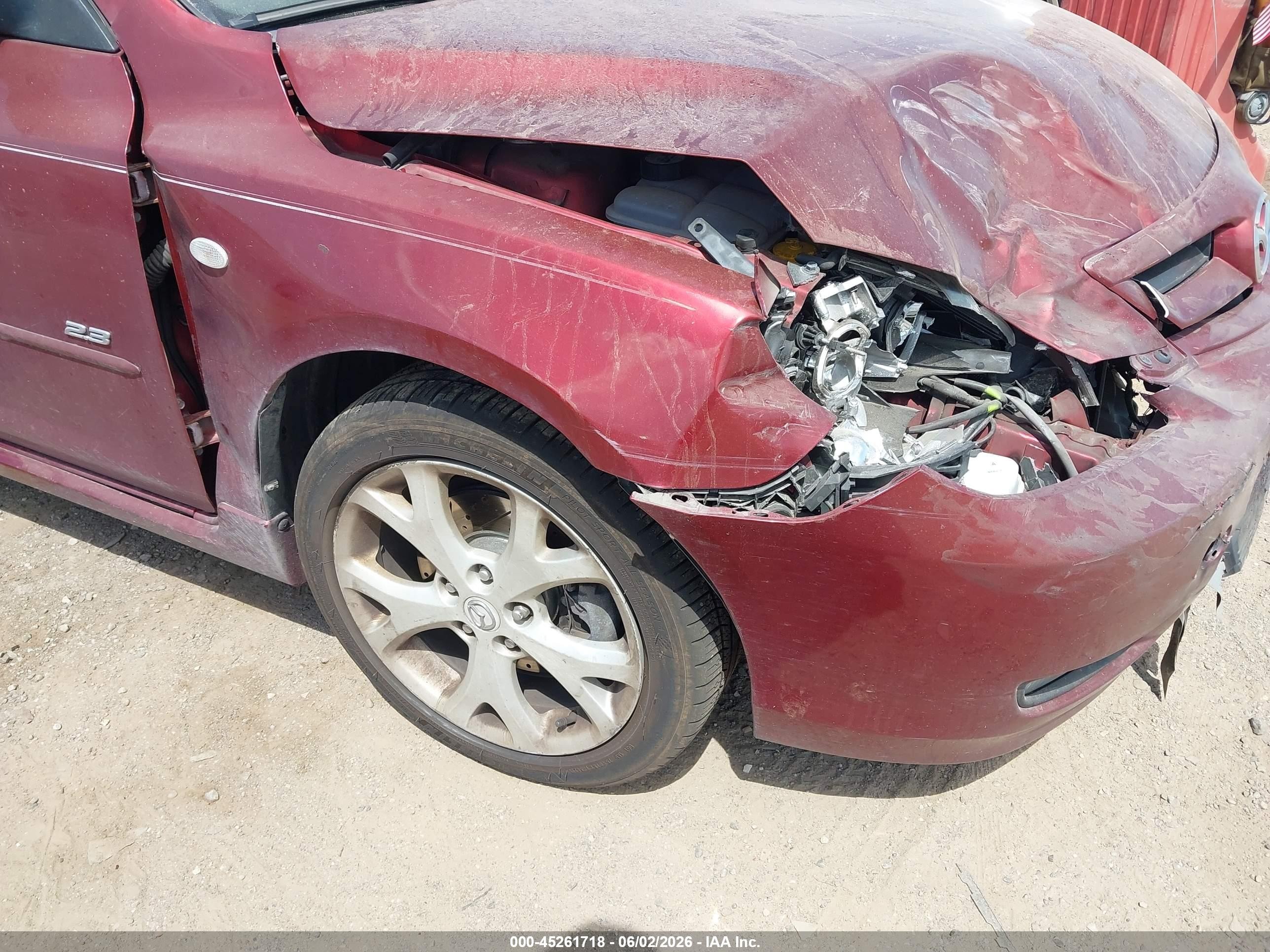 2008 Mazda Mazda3 S Touring Burgundy vin: JM1BK343081146350