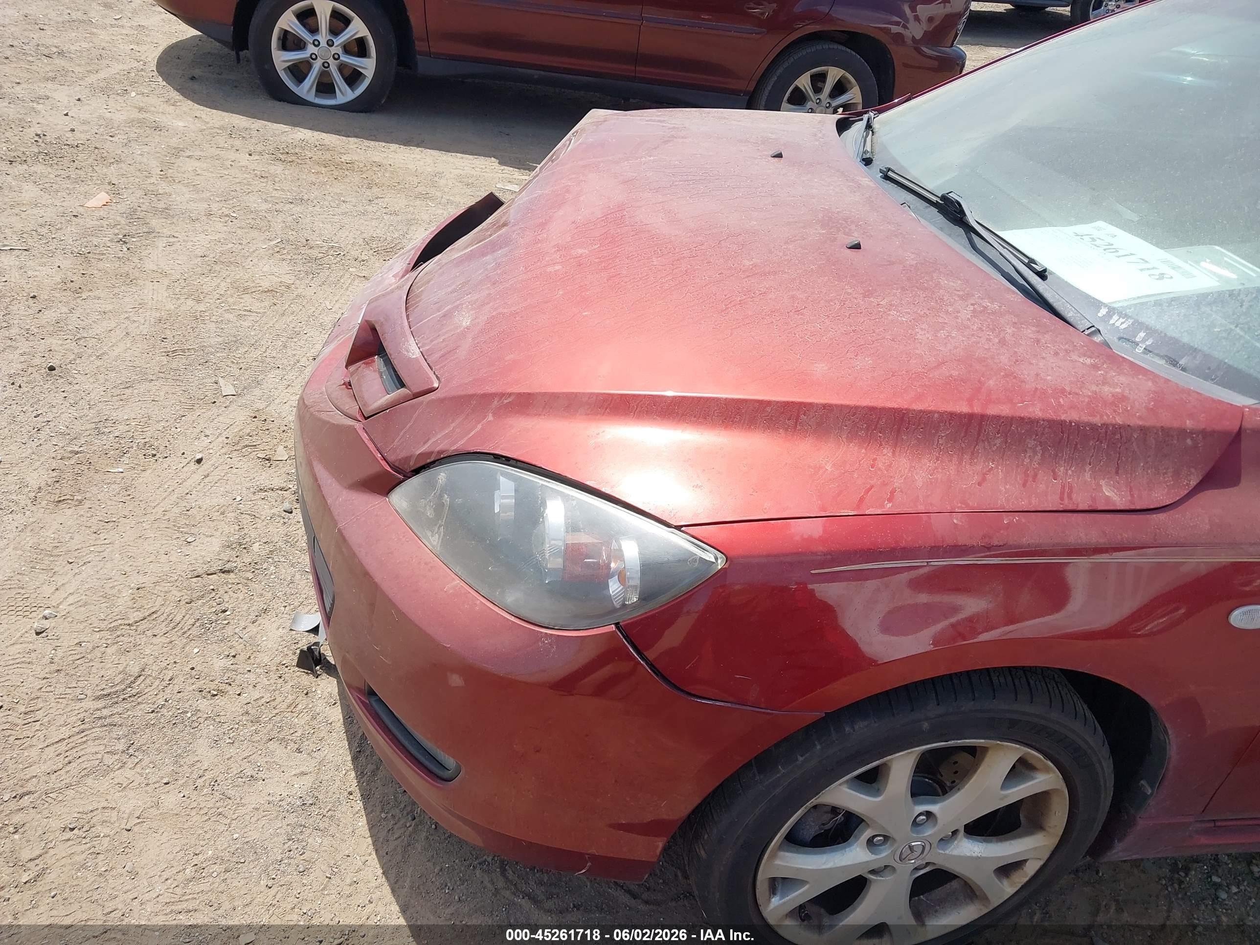 2008 Mazda Mazda3 S Touring Burgundy vin: JM1BK343081146350