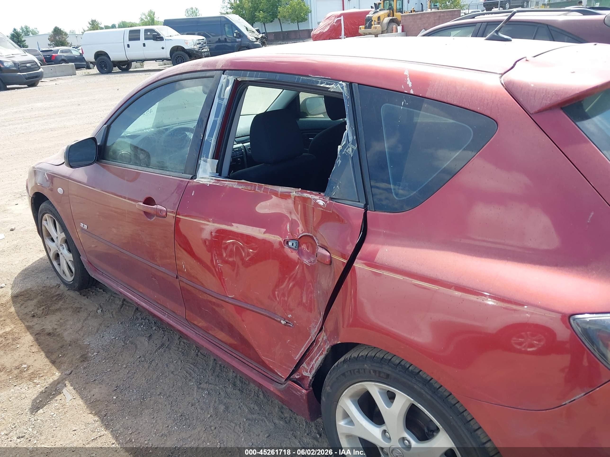 2008 Mazda Mazda3 S Touring Burgundy vin: JM1BK343081146350