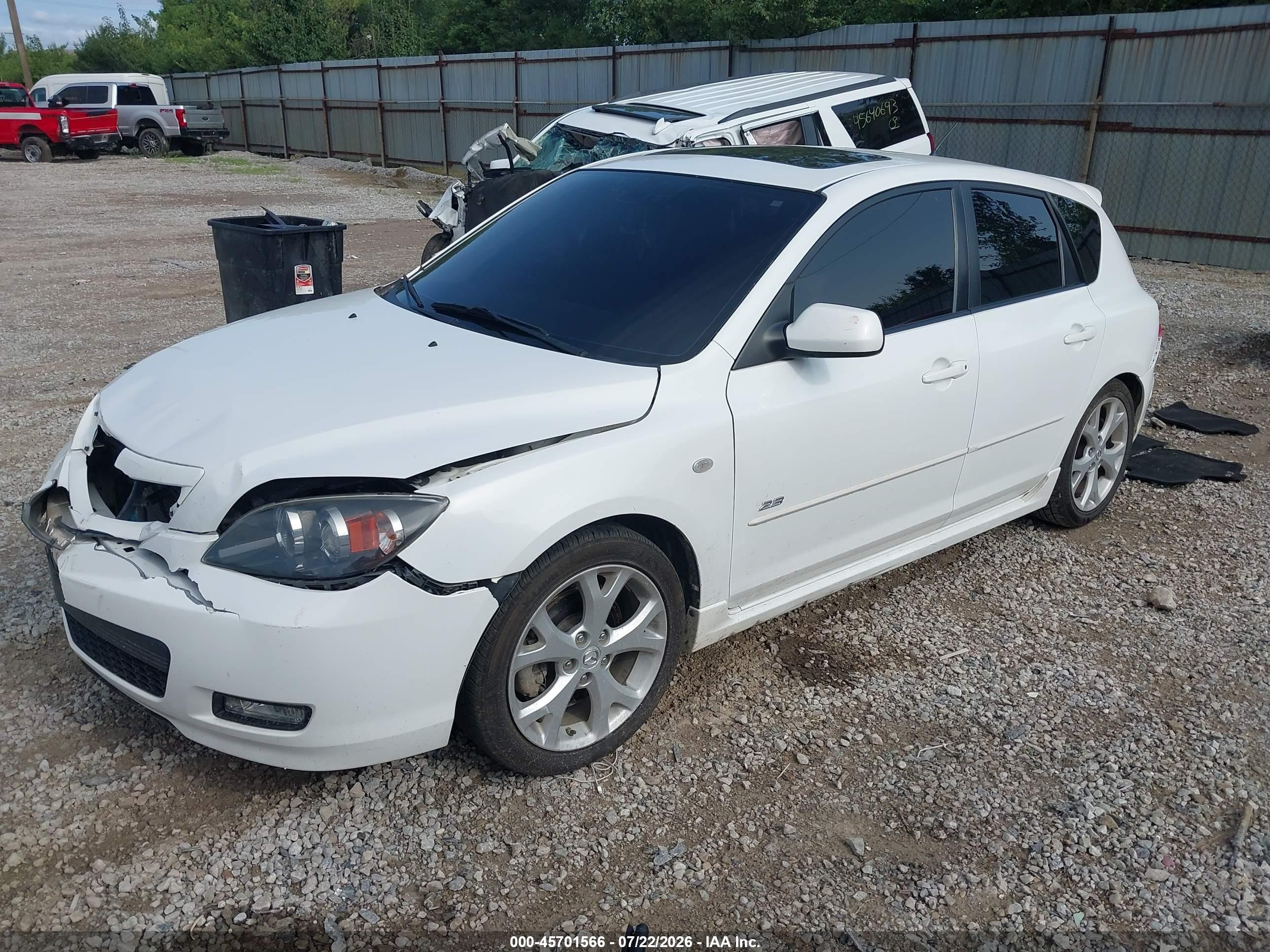 2009 Mazda Mazda3 S Grand Touring White vin: JM1BK343091236003