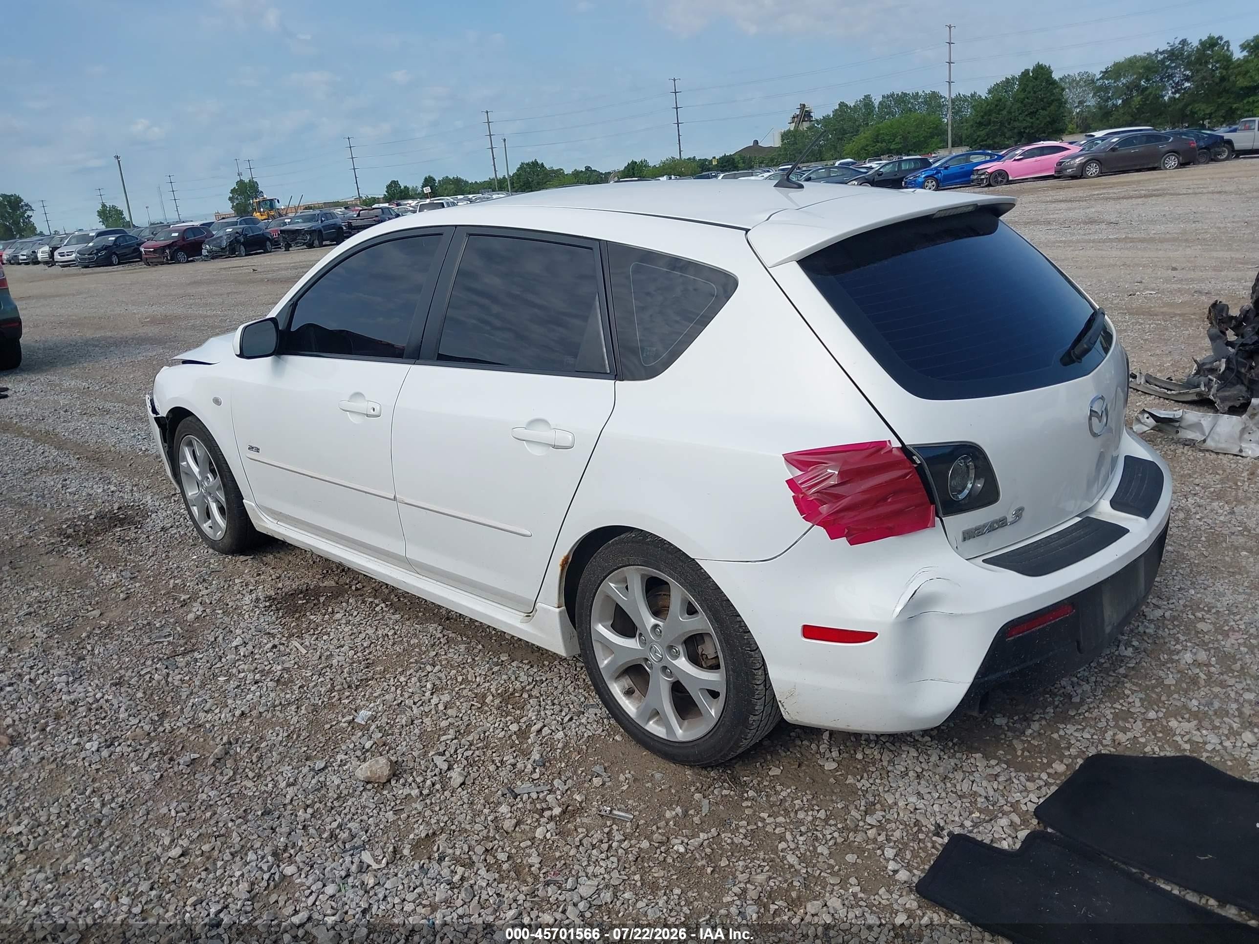 2009 Mazda Mazda3 S Grand Touring White vin: JM1BK343091236003