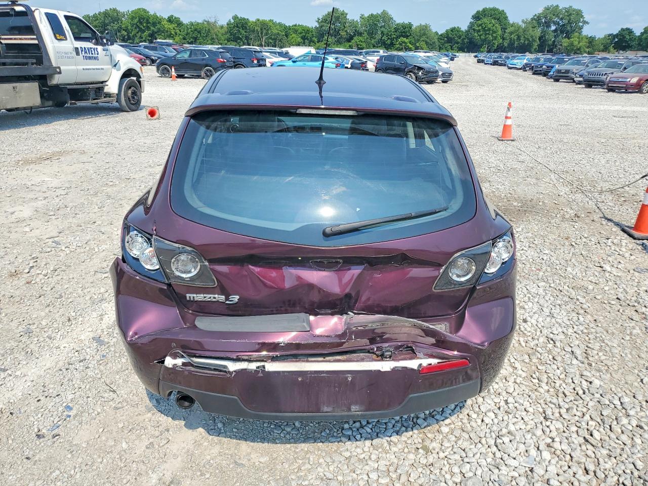 2007 Mazda 3 Hatchback Темно-бордовый vin: JM1BK343171658875