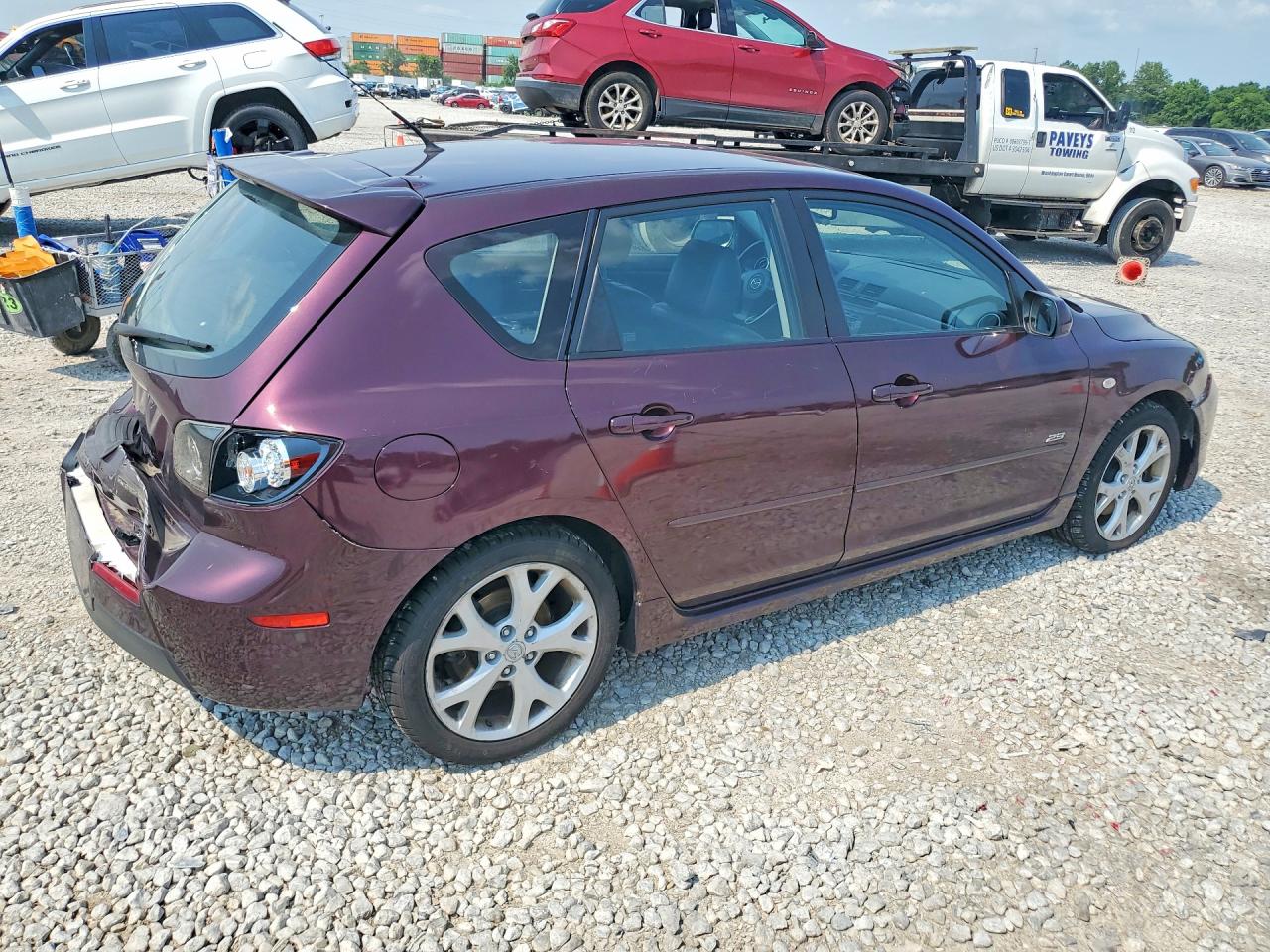 2007 Mazda 3 Hatchback Темно-бордовый vin: JM1BK343171658875