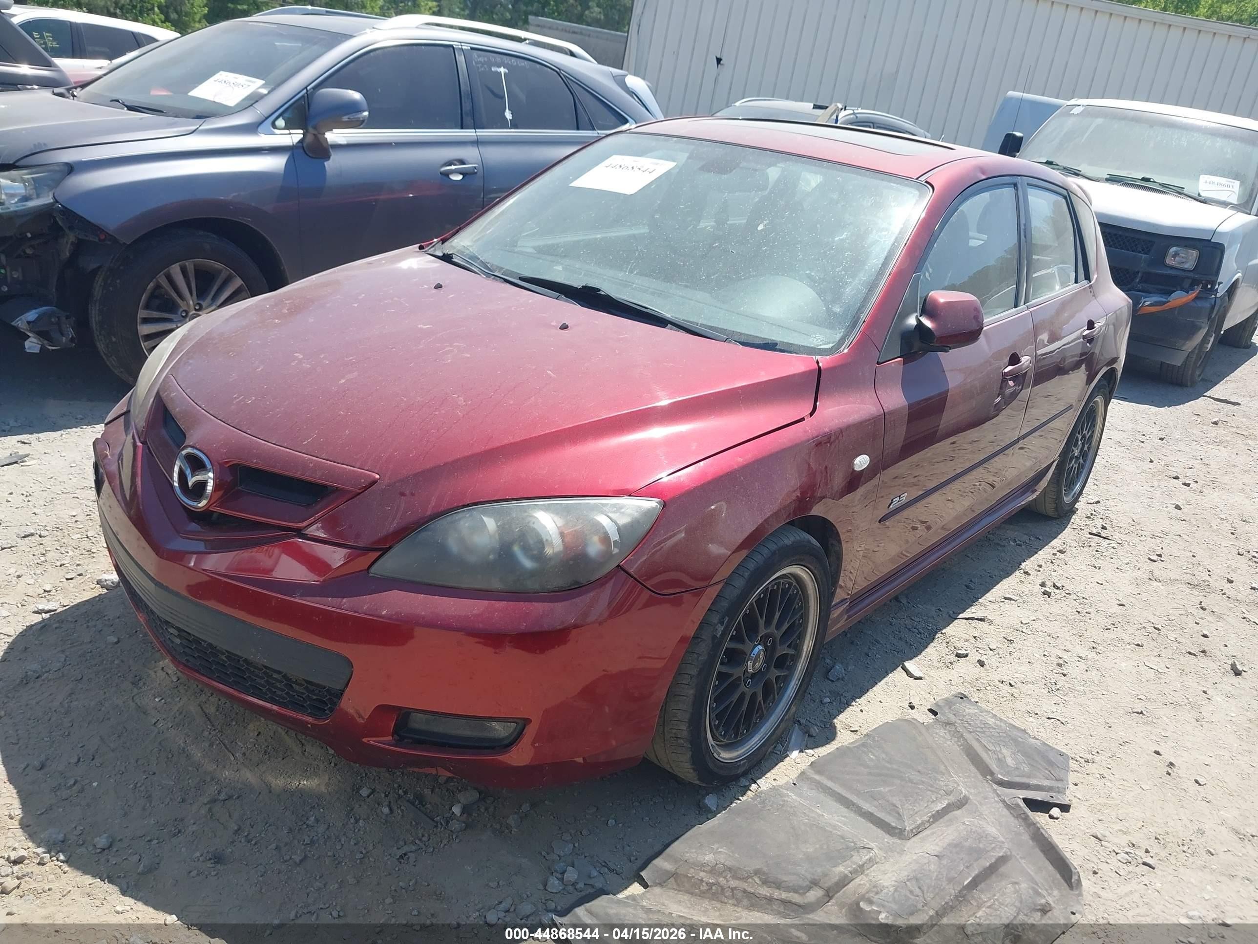 2008 Mazda Mazda3 S Grand Touring Red vin: JM1BK343181134434