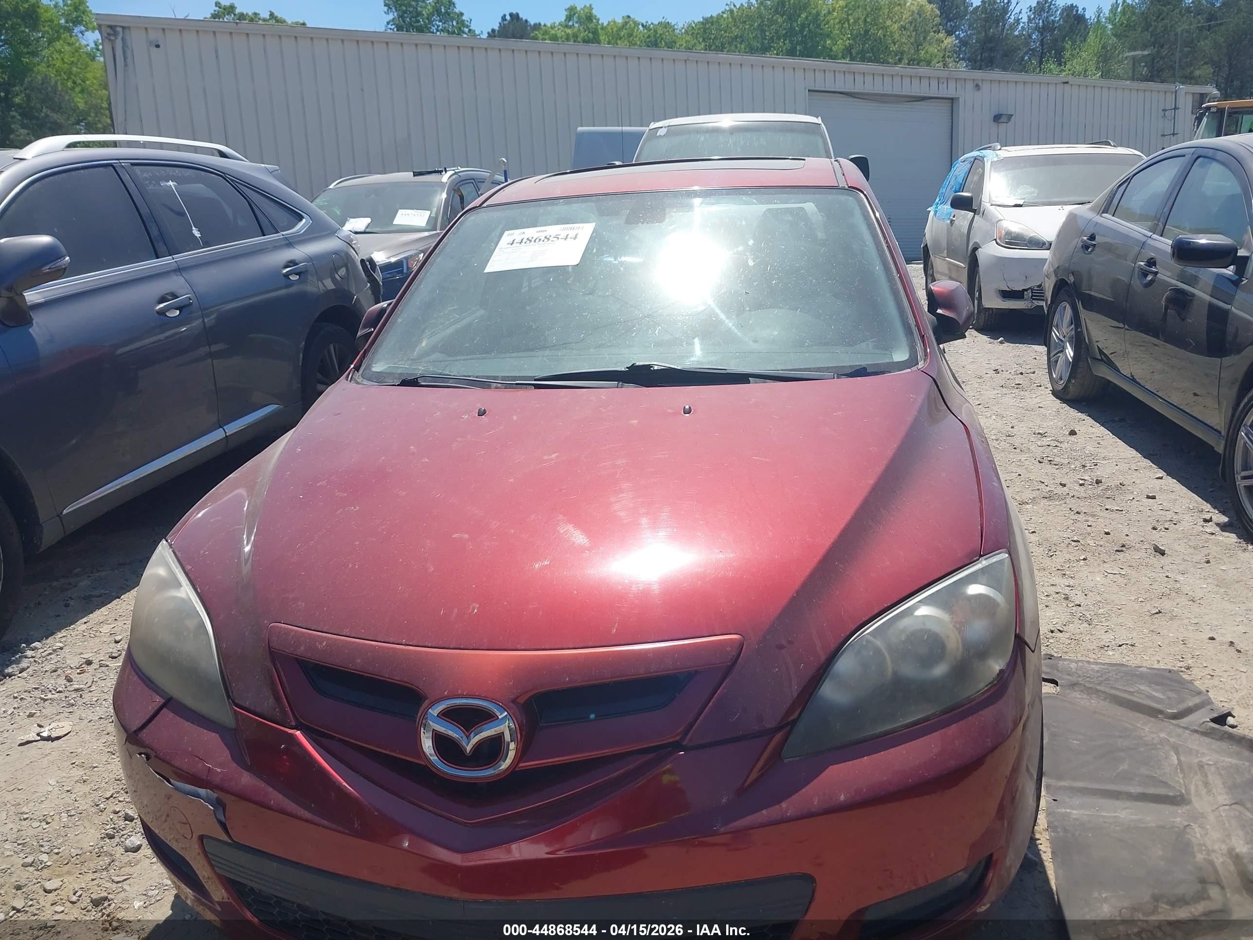 2008 Mazda Mazda3 S Grand Touring Red vin: JM1BK343181134434