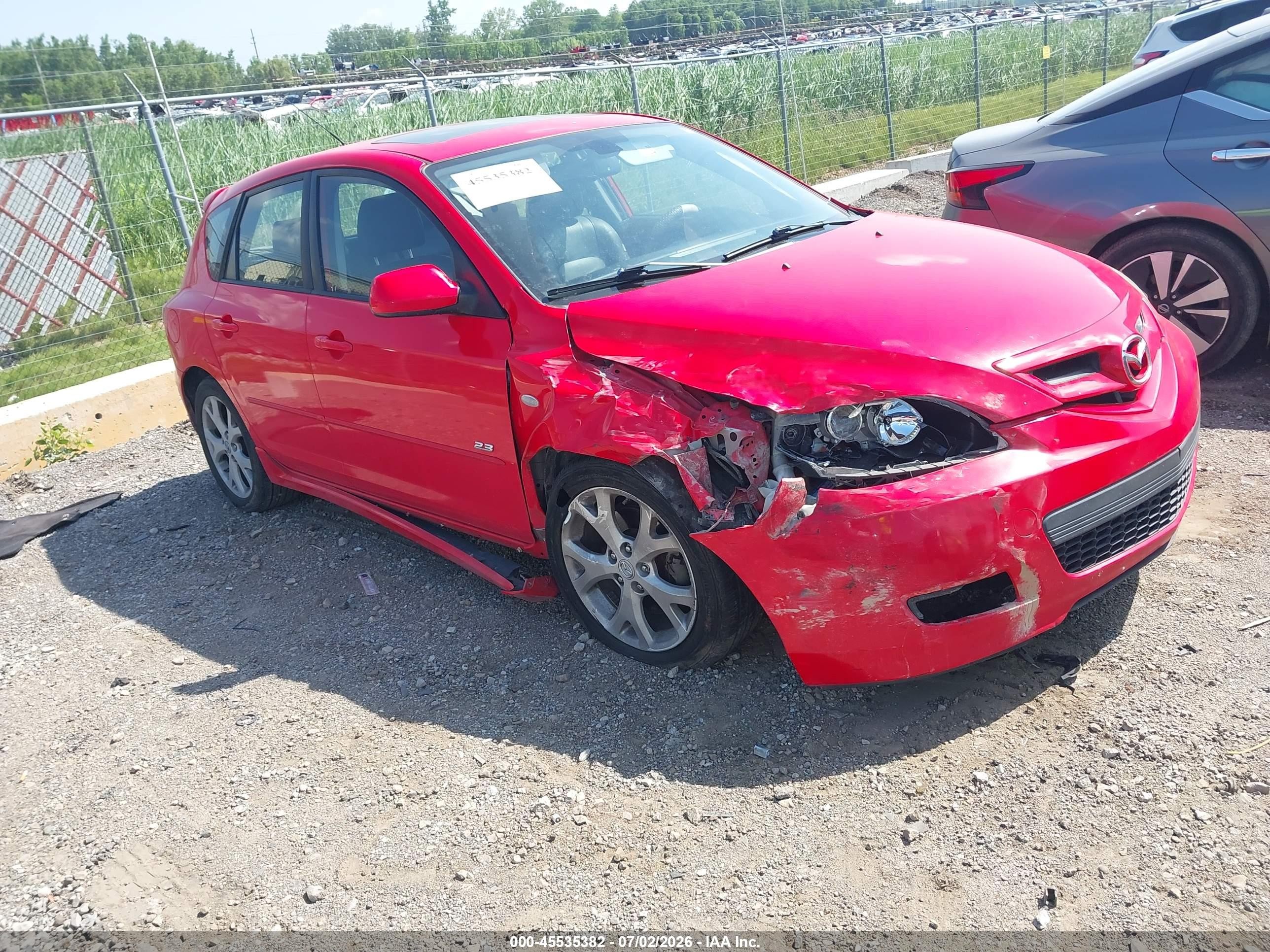 2008 Mazda Mazda3 S Grand Touring Red vin: JM1BK343181862268