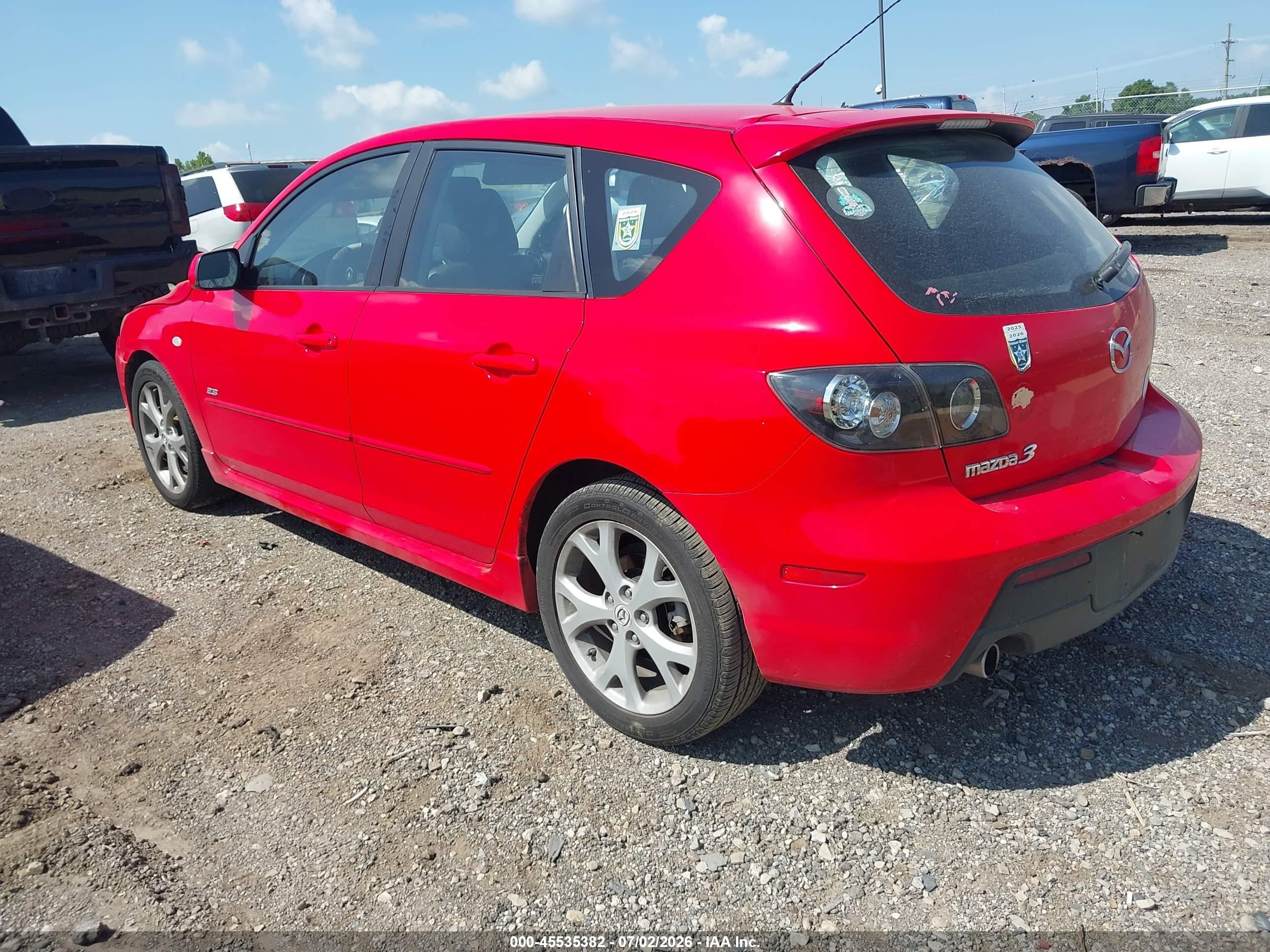 2008 Mazda Mazda3 S Grand Touring Red vin: JM1BK343181862268
