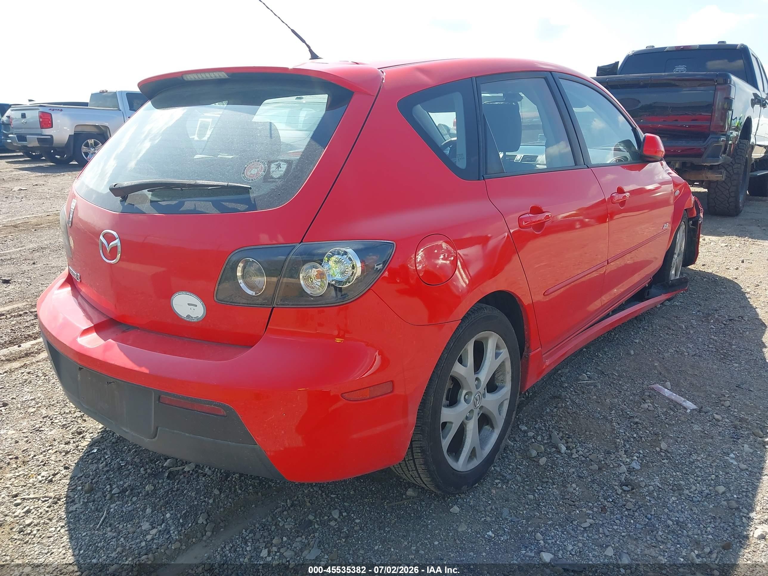 2008 Mazda Mazda3 S Grand Touring Red vin: JM1BK343181862268