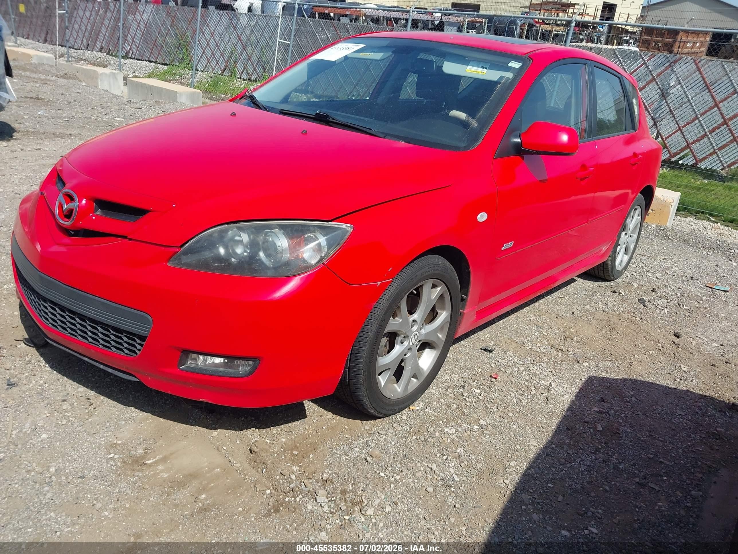 2008 Mazda Mazda3 S Grand Touring Red vin: JM1BK343181862268
