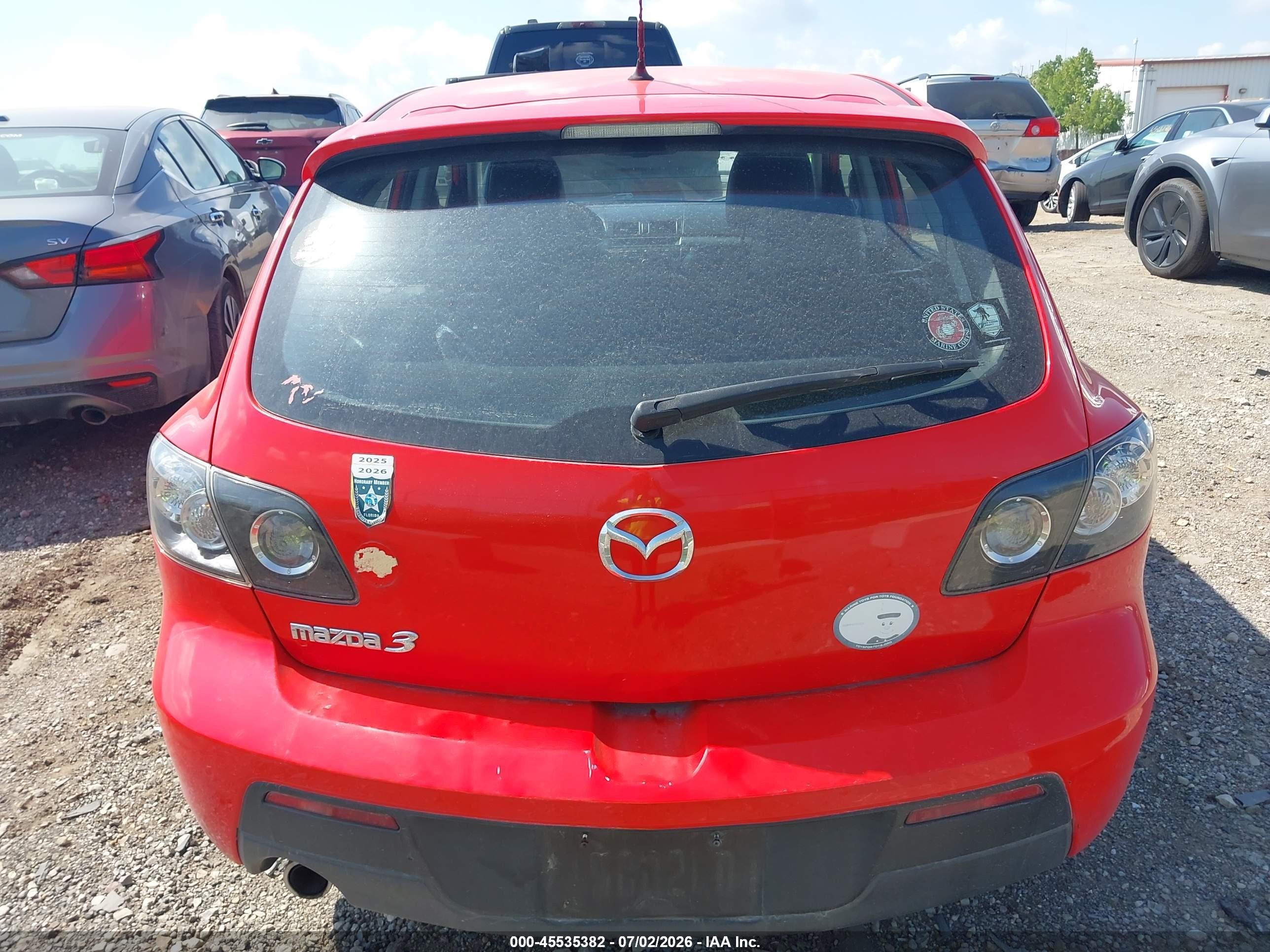 2008 Mazda Mazda3 S Grand Touring Red vin: JM1BK343181862268