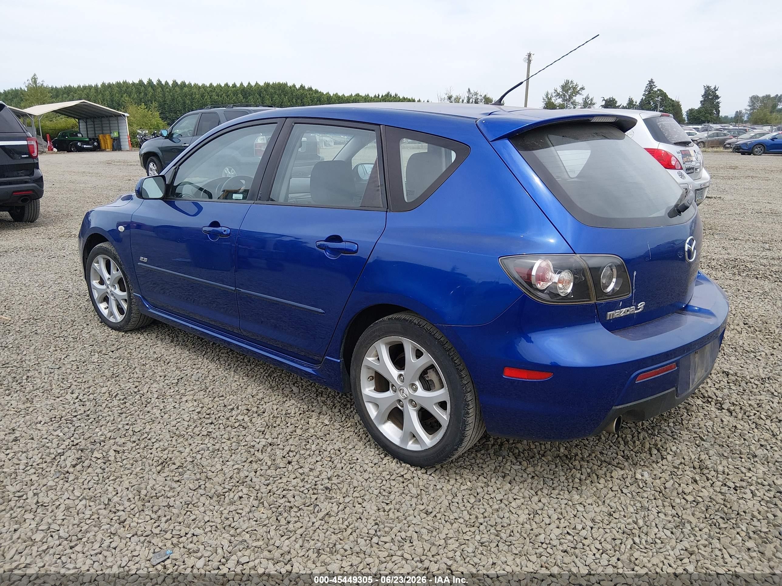 2007 Mazda Mazda3 S Touring Blue vin: JM1BK343271754563