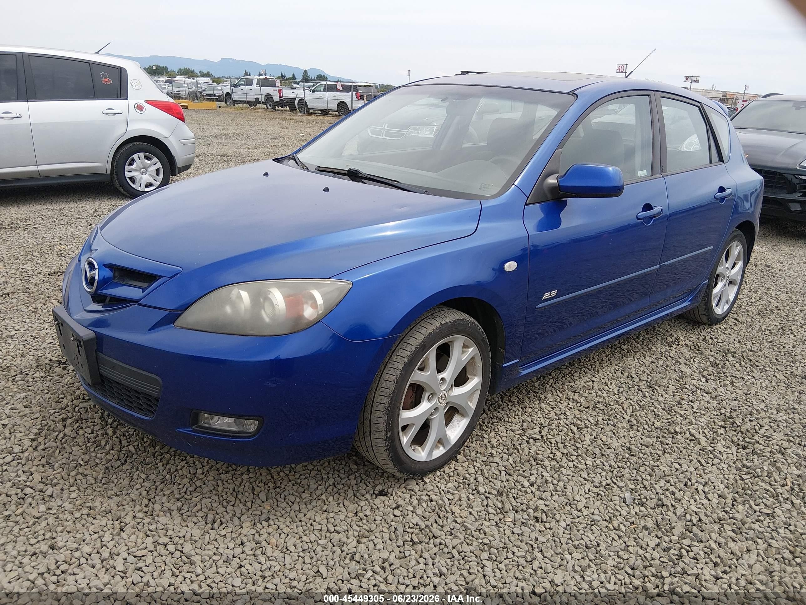 2007 Mazda Mazda3 S Touring Blue vin: JM1BK343271754563