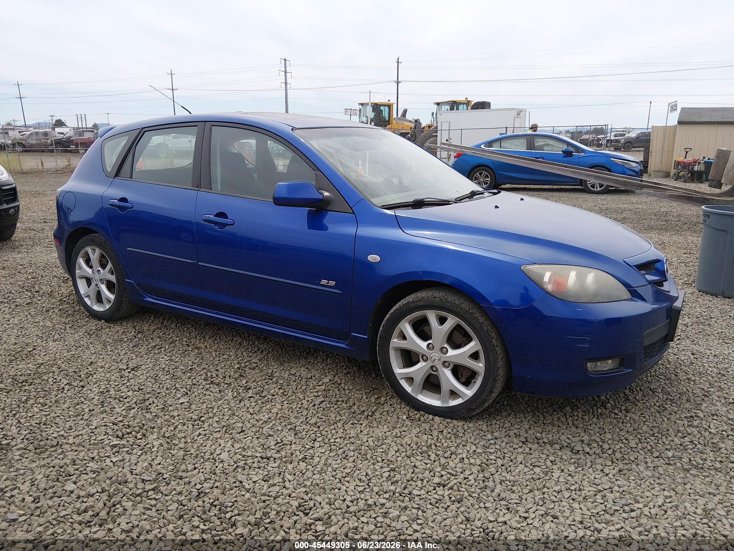 2007 Mazda Mazda3 S Touring Blue vin: JM1BK343271754563