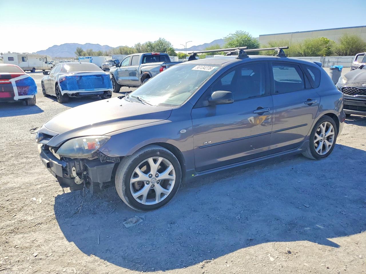 2008 Mazda 3 Hatchback Gray vin: JM1BK343381109101