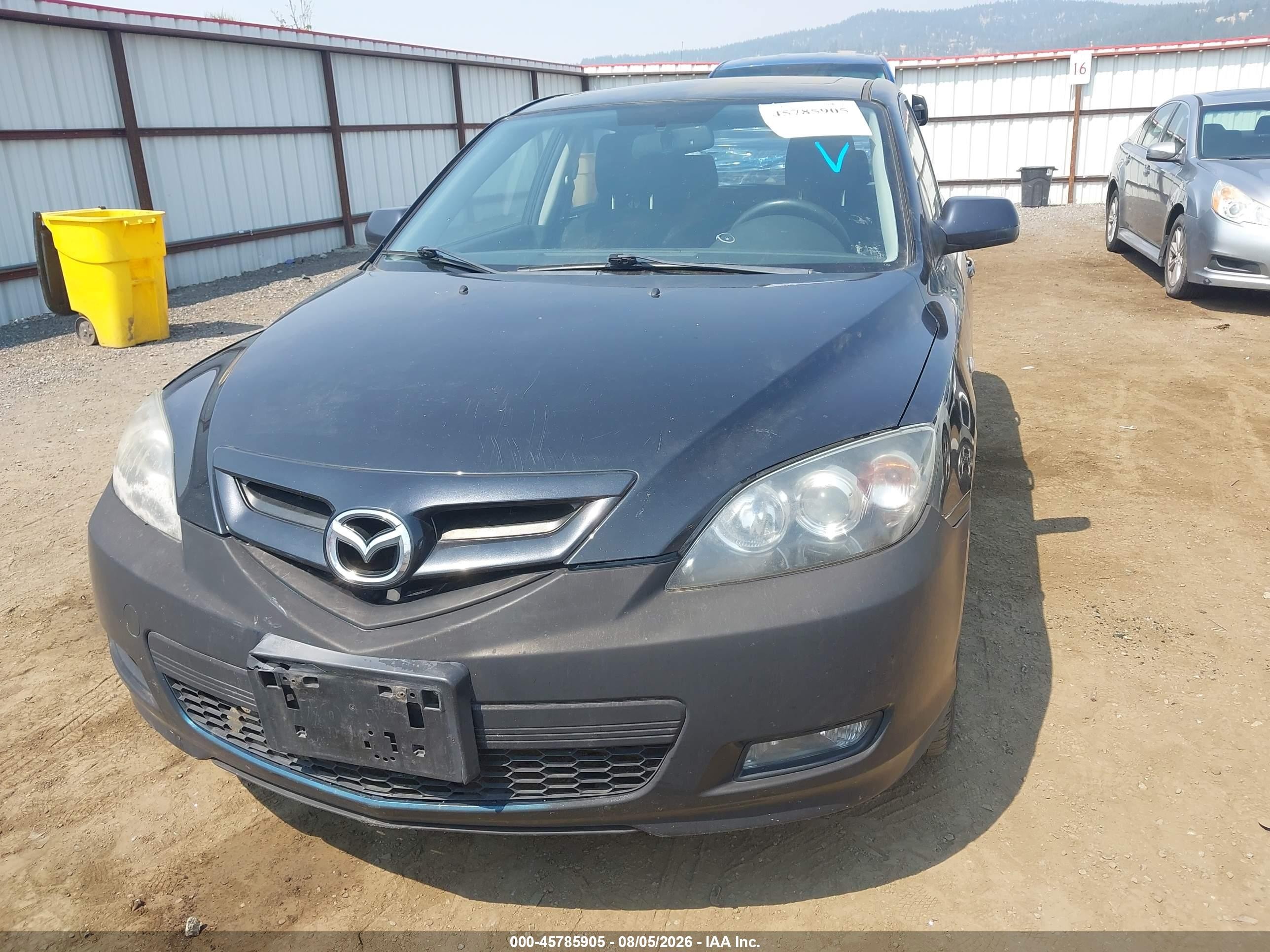 2008 Mazda Mazda3 S Touring Black vin: JM1BK343381863129