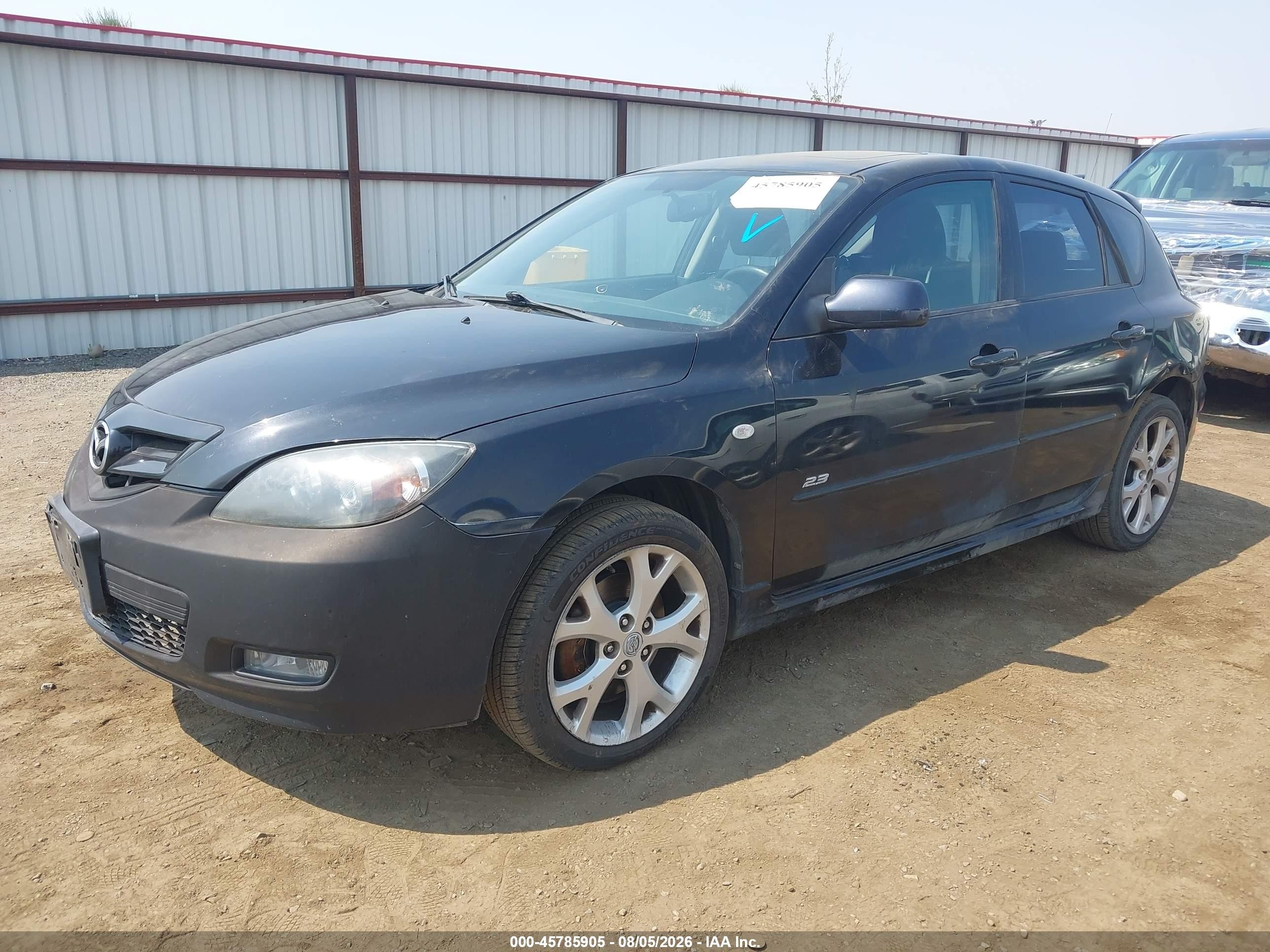 2008 Mazda Mazda3 S Touring Black vin: JM1BK343381863129