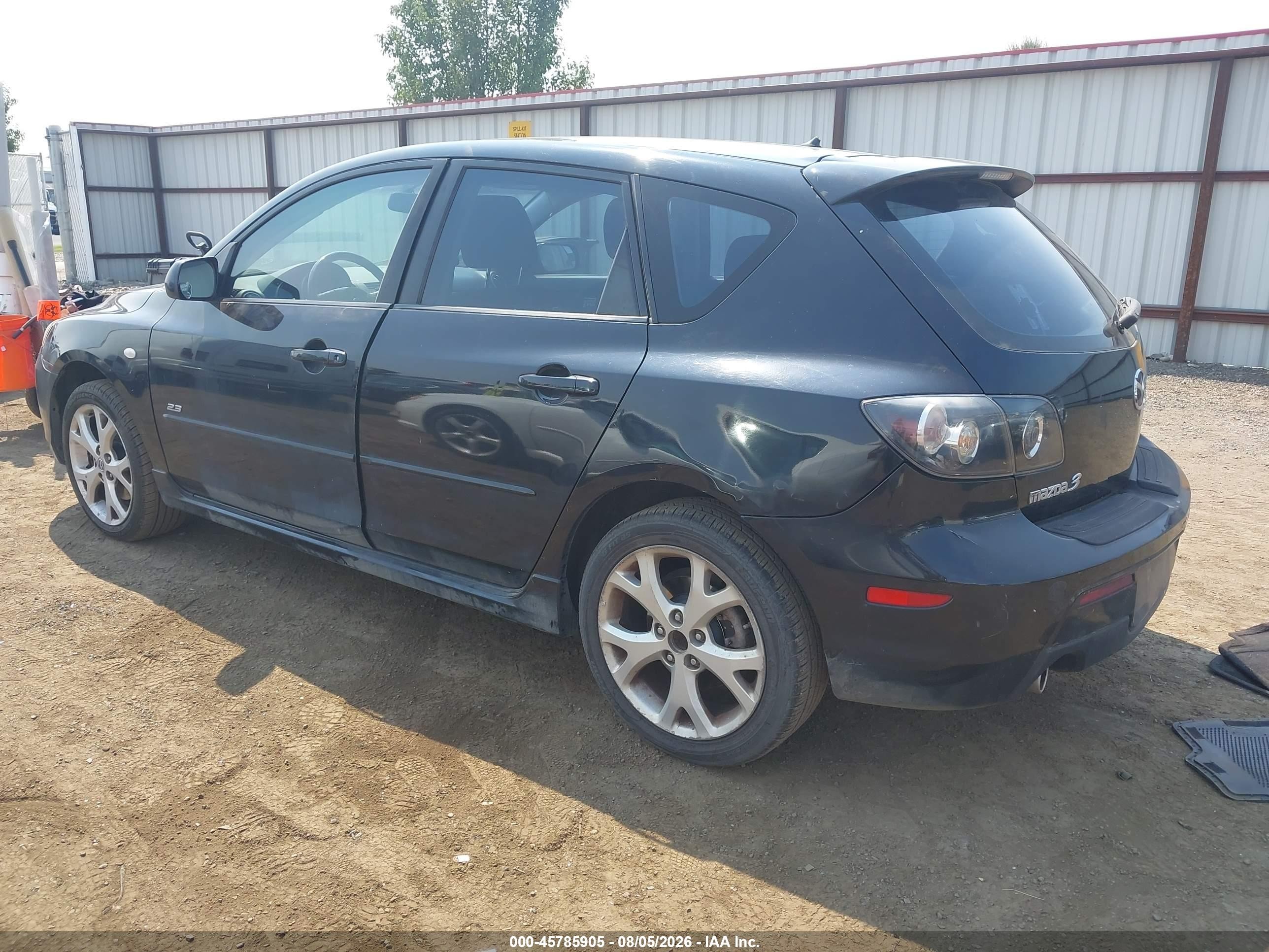 2008 Mazda Mazda3 S Touring Black vin: JM1BK343381863129