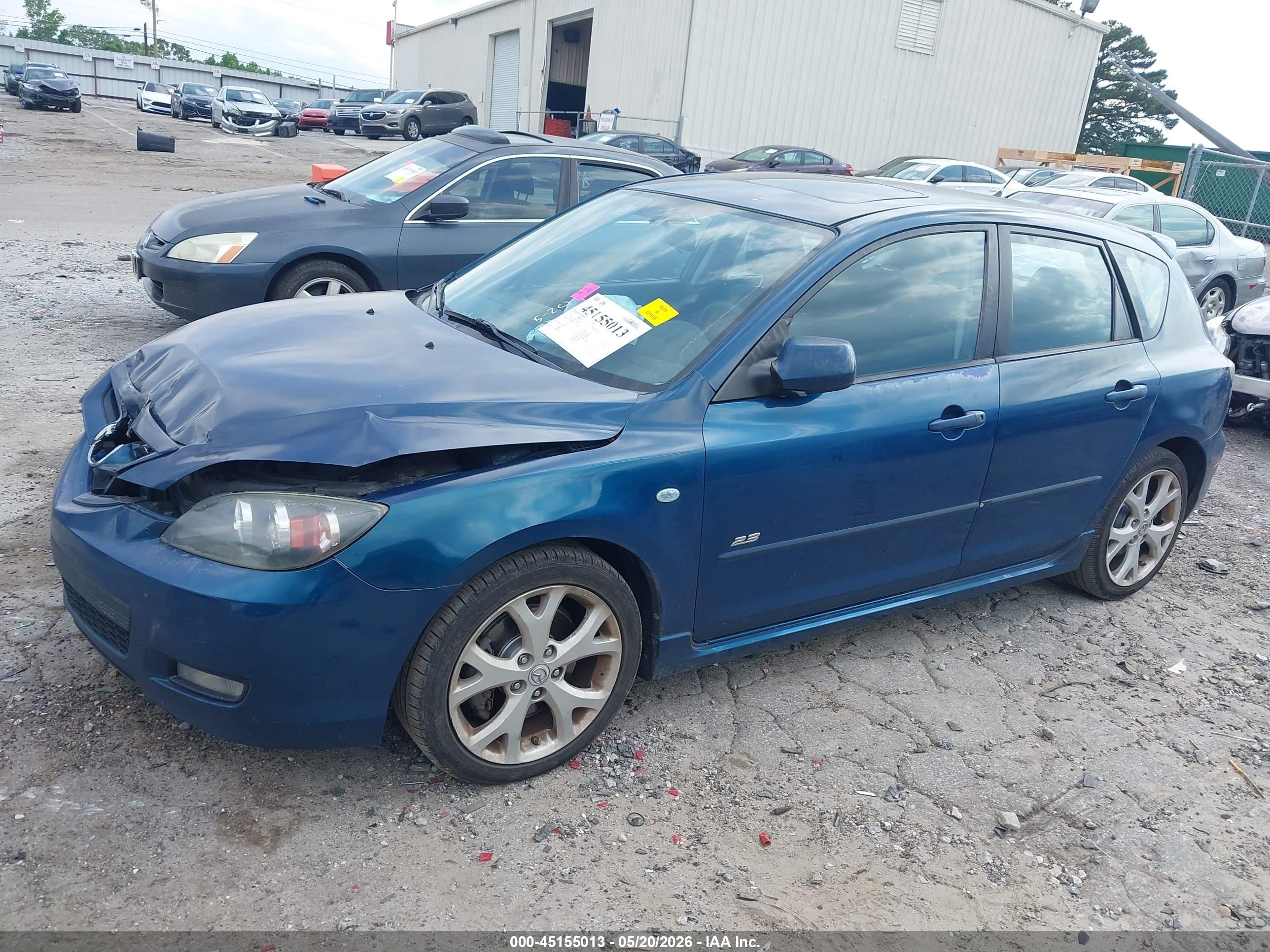 2007 Mazda Mazda3 S Touring Dark Blue vin: JM1BK343471749493