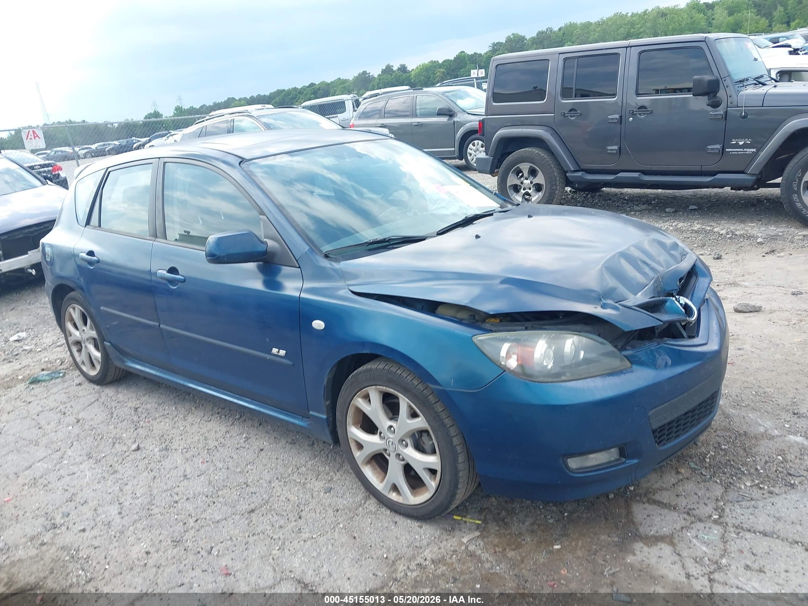 2007 Mazda Mazda3 S Touring Dark Blue vin: JM1BK343471749493