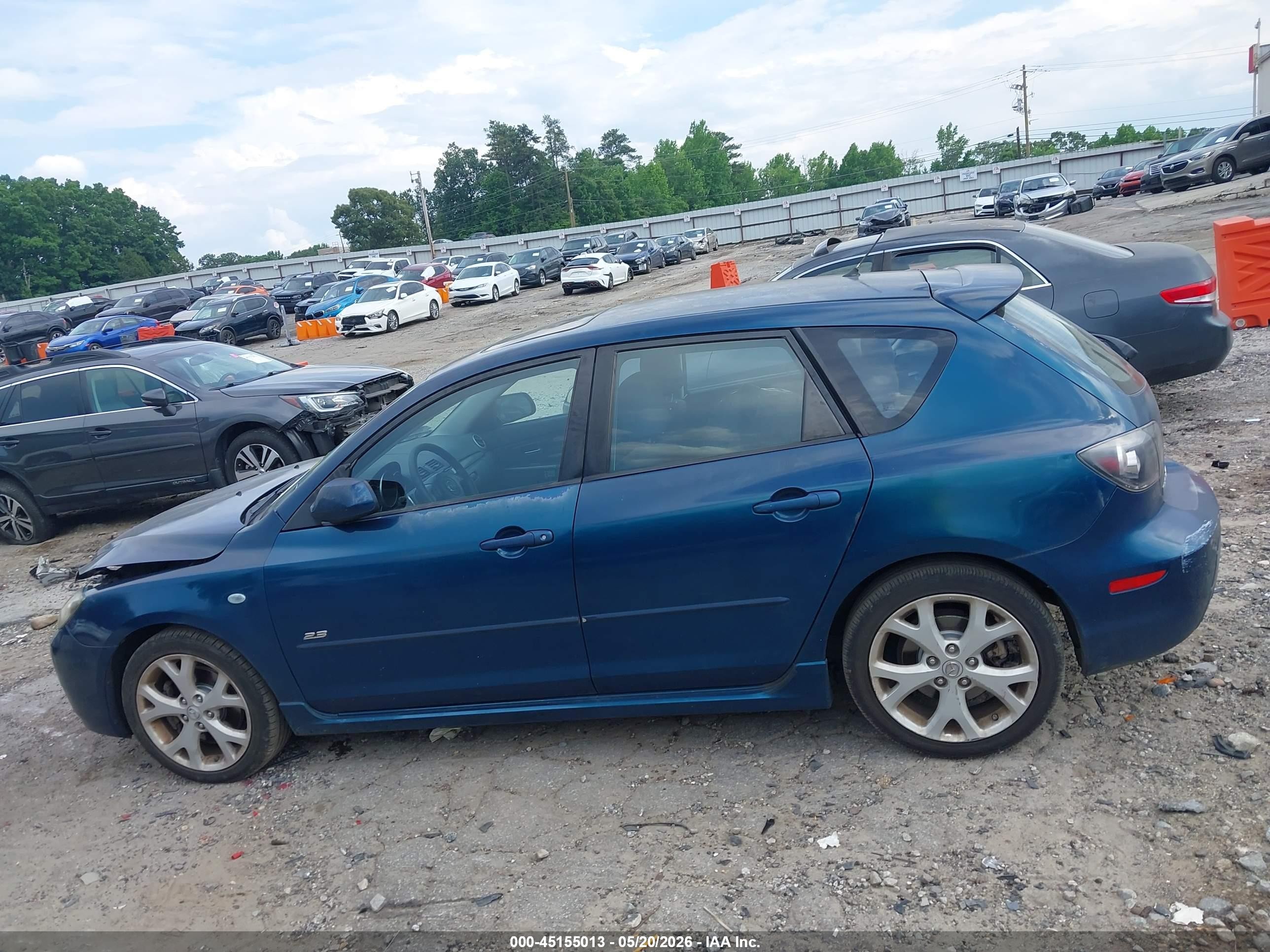 2007 Mazda Mazda3 S Touring Dark Blue vin: JM1BK343471749493