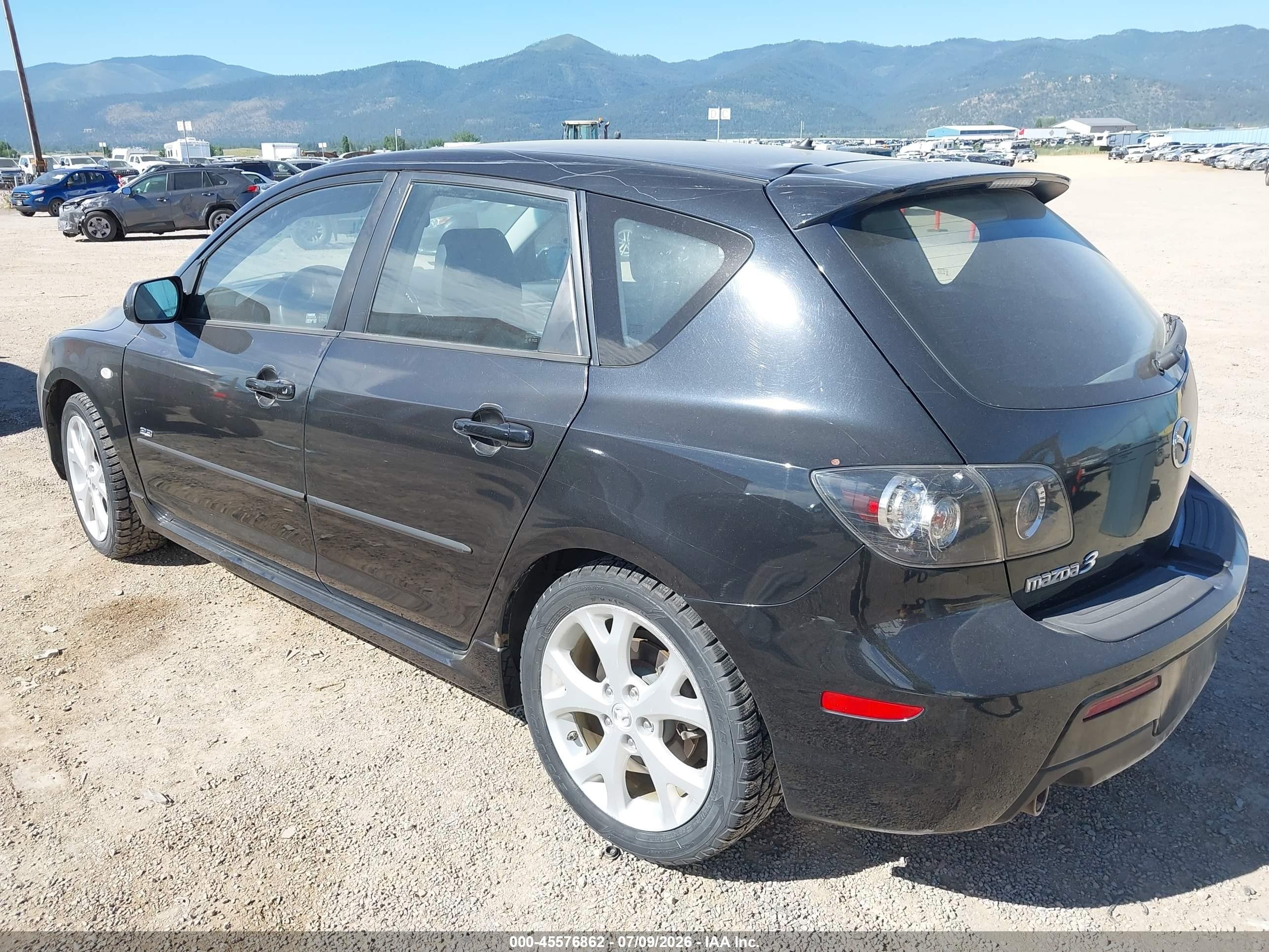 2008 Mazda Mazda3 S Grand Touring Black vin: JM1BK343481841057