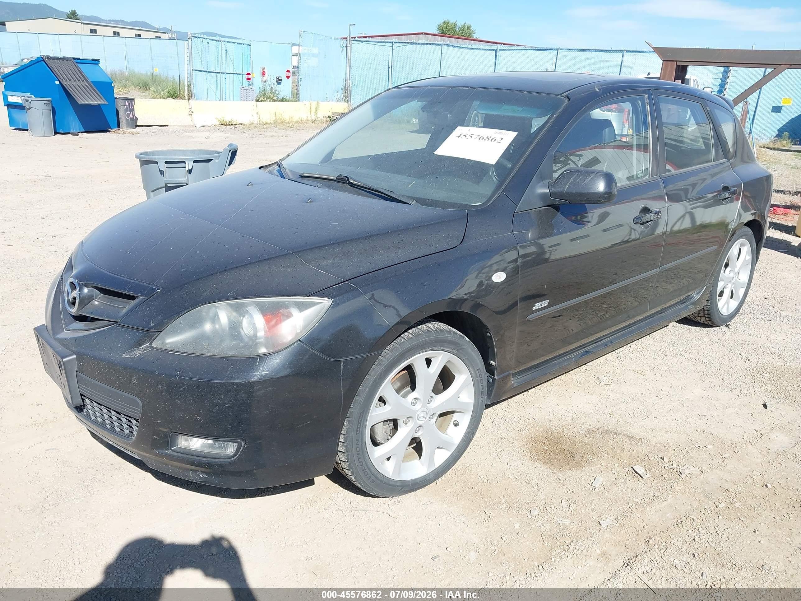2008 Mazda Mazda3 S Grand Touring Black vin: JM1BK343481841057