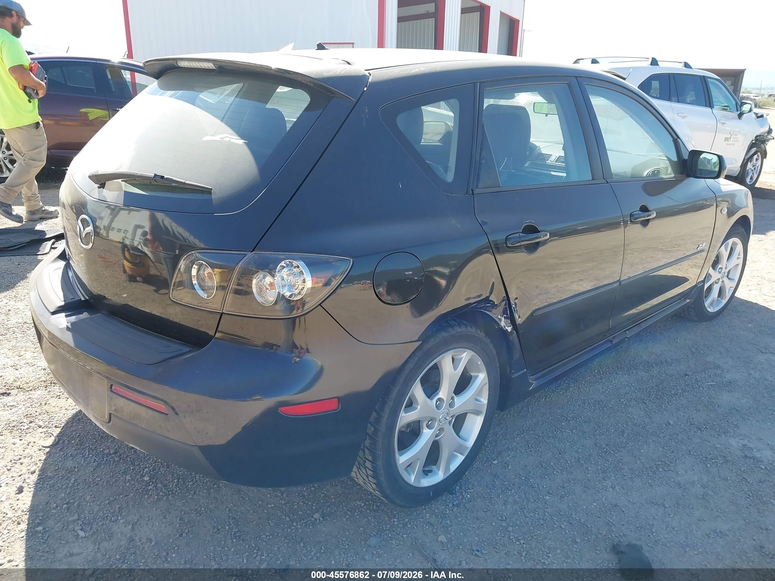2008 Mazda Mazda3 S Grand Touring Black vin: JM1BK343481841057