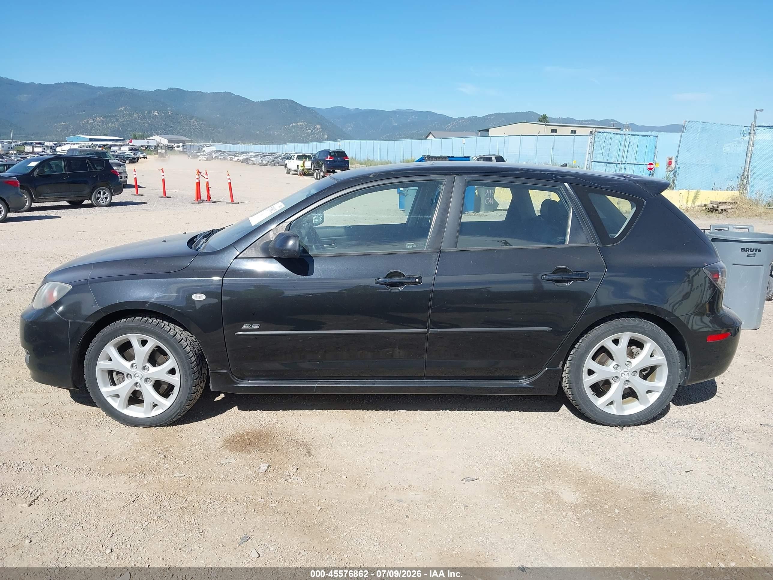 2008 Mazda Mazda3 S Grand Touring Black vin: JM1BK343481841057