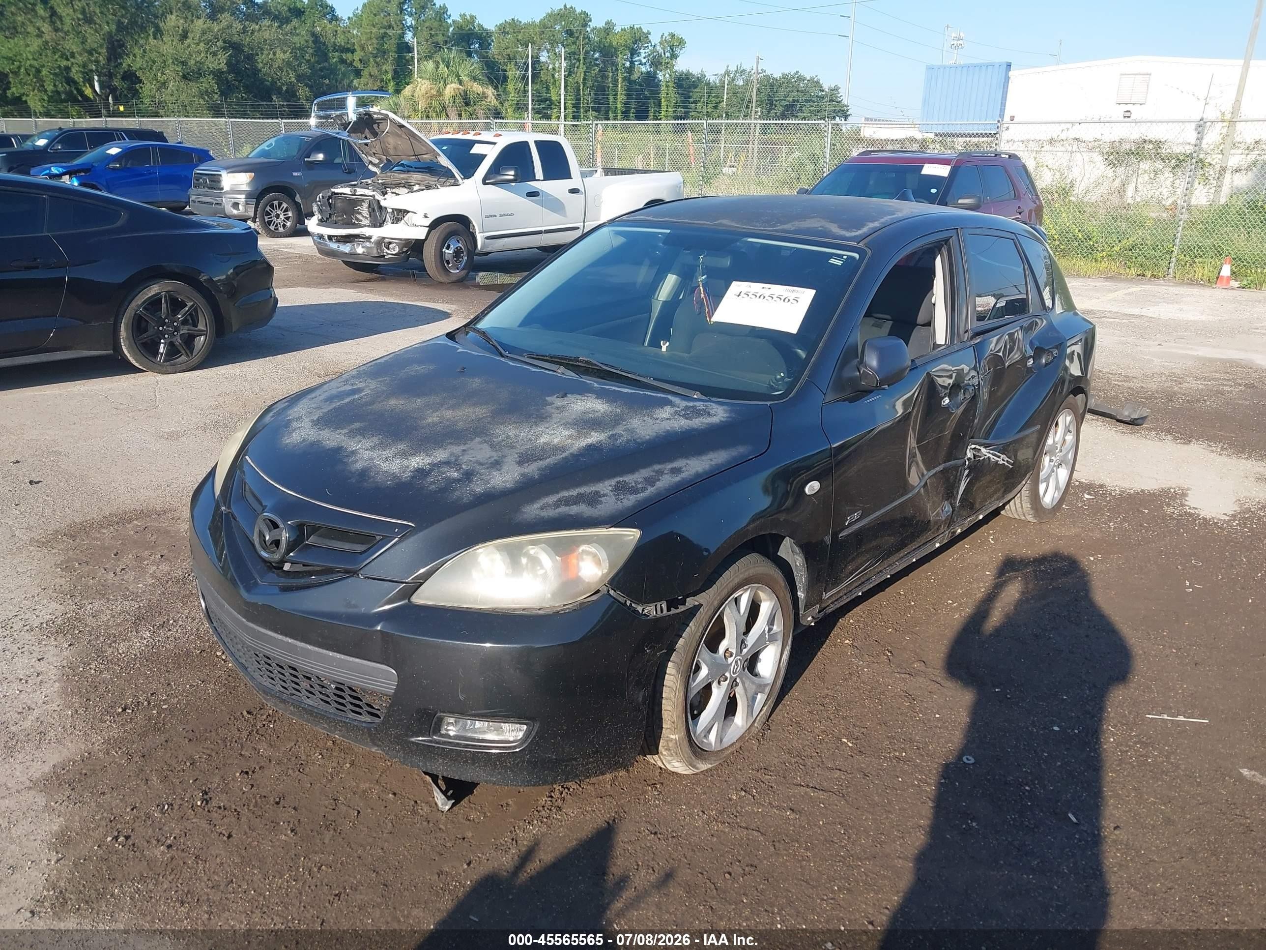 2009 Mazda Mazda3 S Sport Black vin: JM1BK343491201318
