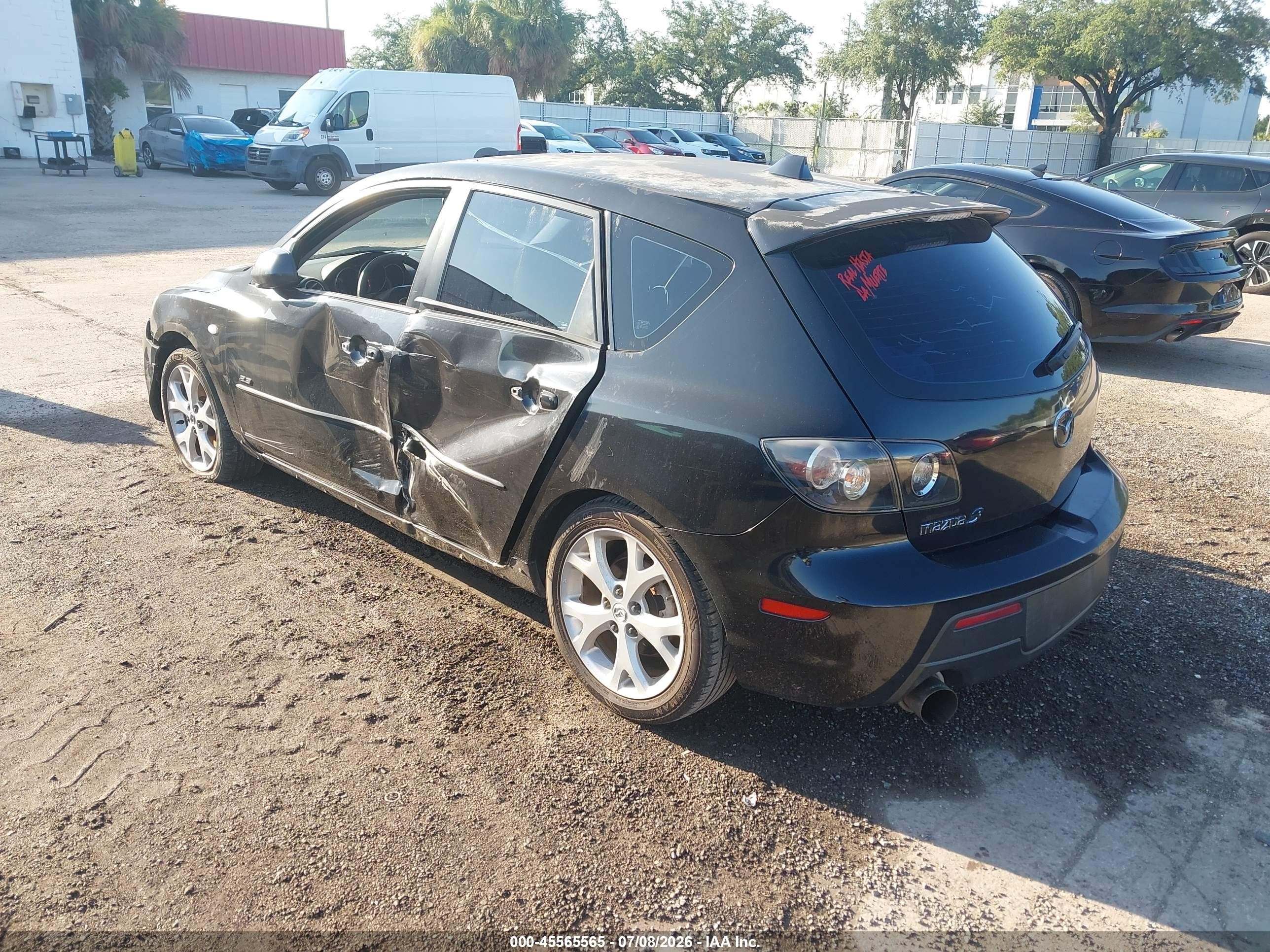 2009 Mazda Mazda3 S Sport Black vin: JM1BK343491201318