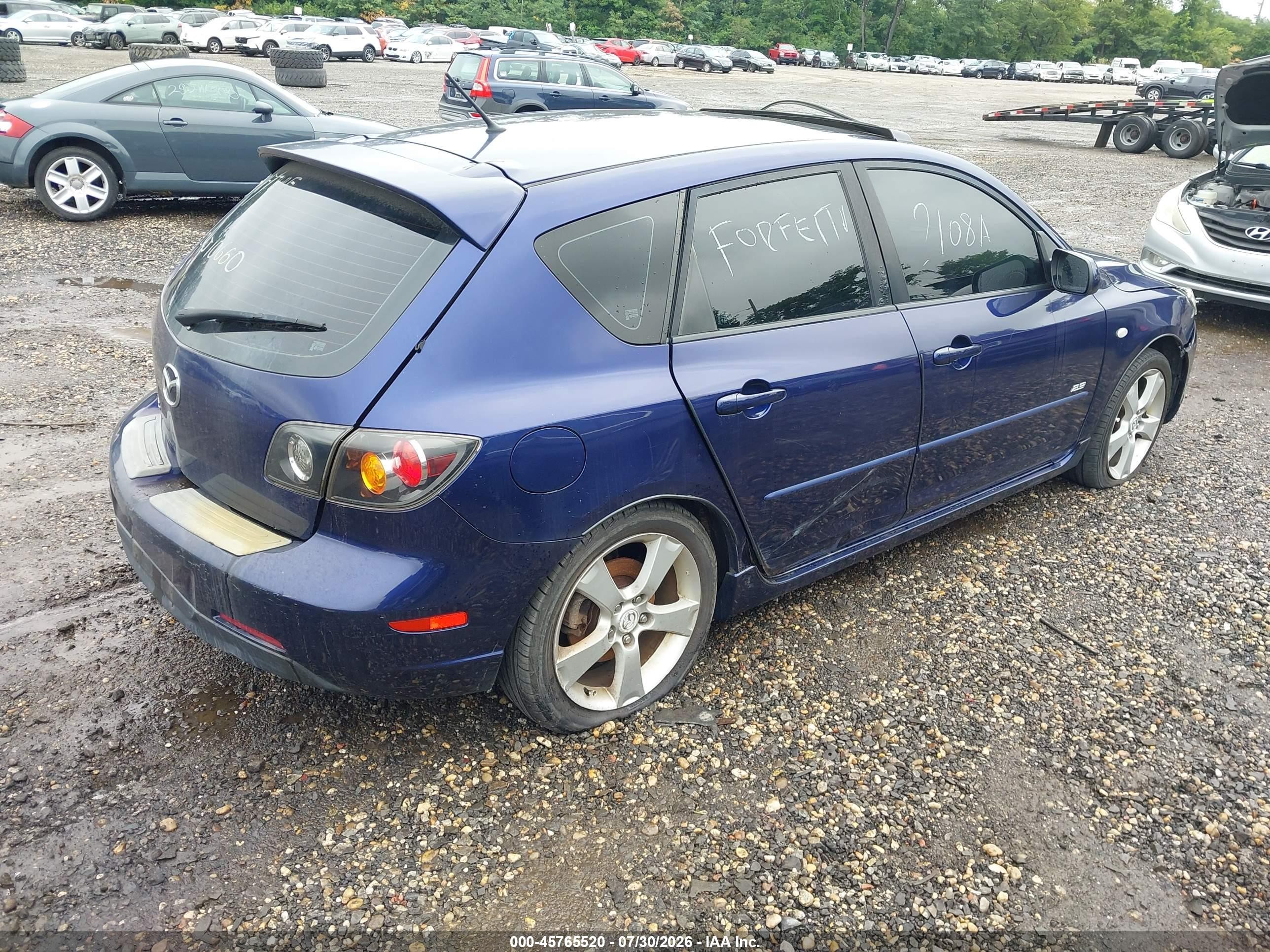 2006 Mazda Mazda3 S Touring Blue vin: JM1BK343561473582