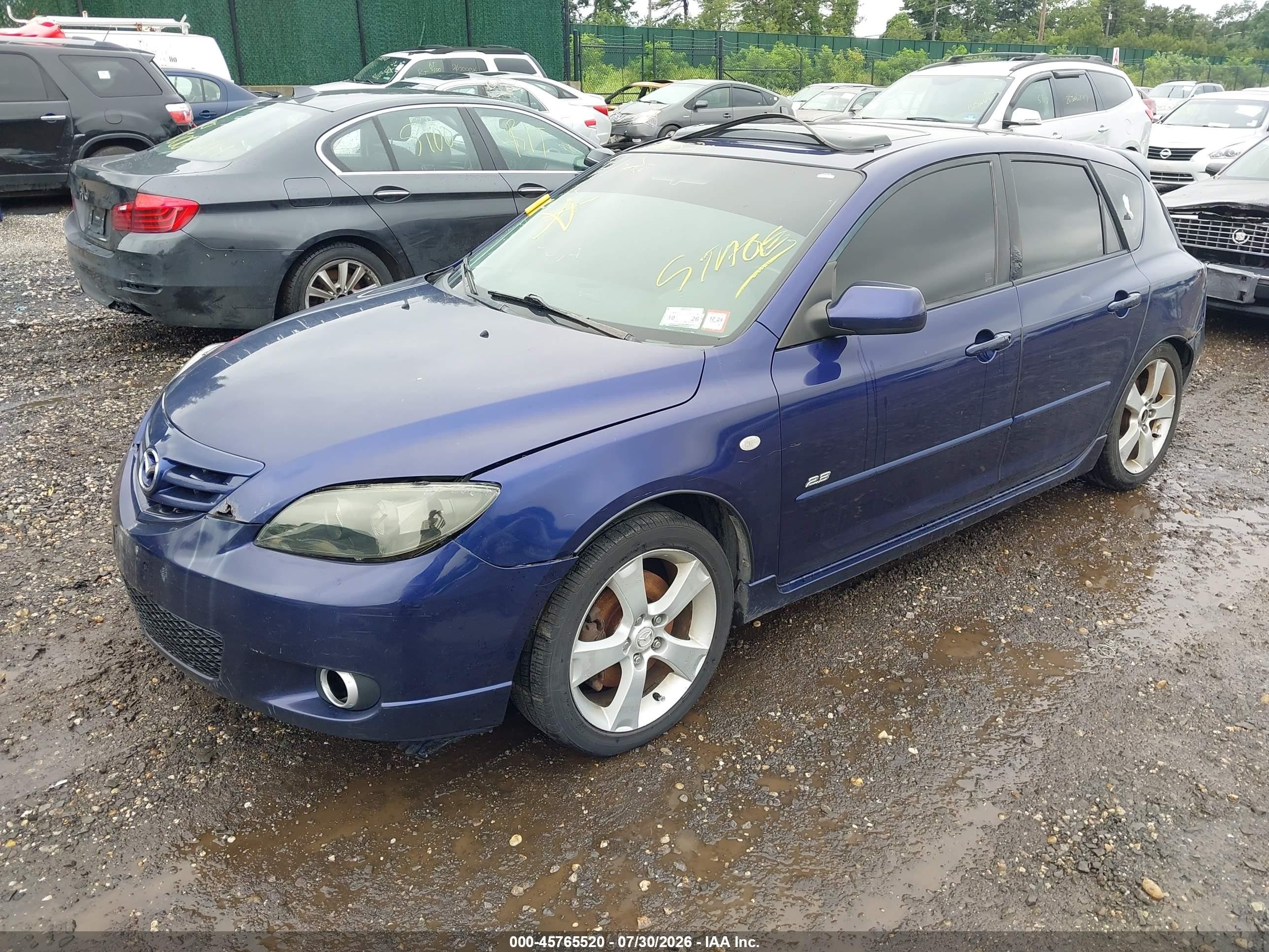 2006 Mazda Mazda3 S Touring Blue vin: JM1BK343561473582