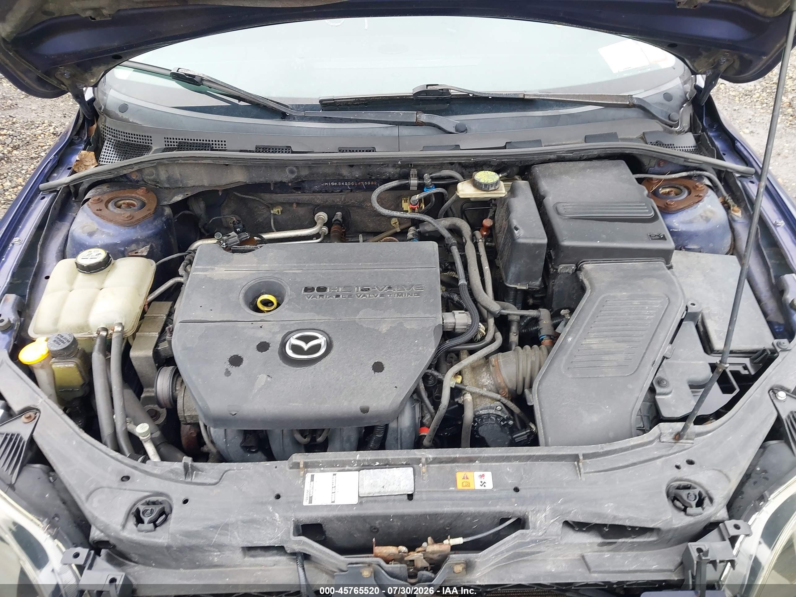 2006 Mazda Mazda3 S Touring Blue vin: JM1BK343561473582