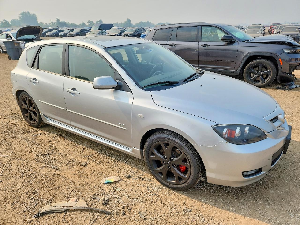 2007 Mazda 3 Hatchback Silver vin: JM1BK343571733903