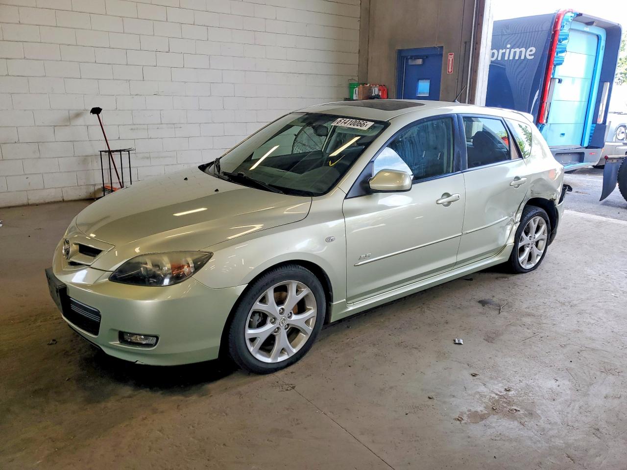 2008 Mazda 3 Hatchback Green vin: JM1BK343581104000