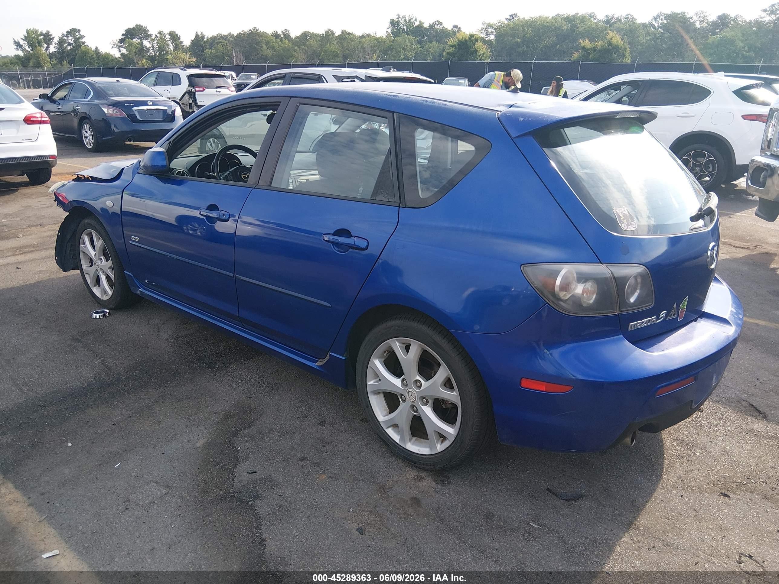 2008 Mazda Mazda3 S Sport Blue vin: JM1BK343581811520