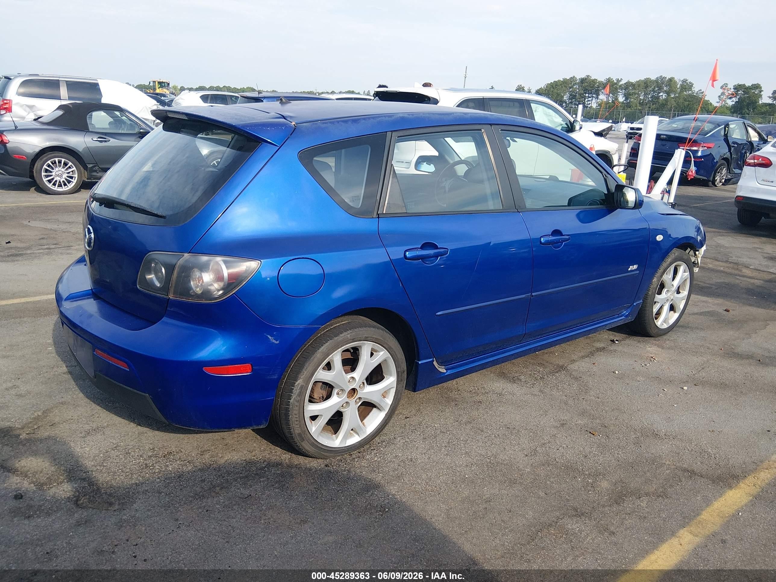 2008 Mazda Mazda3 S Sport Blue vin: JM1BK343581811520