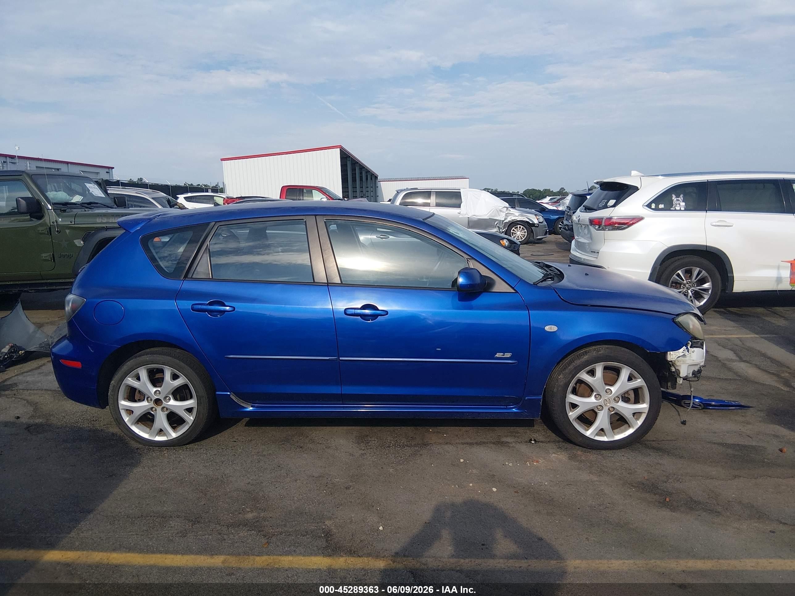 2008 Mazda Mazda3 S Sport Blue vin: JM1BK343581811520