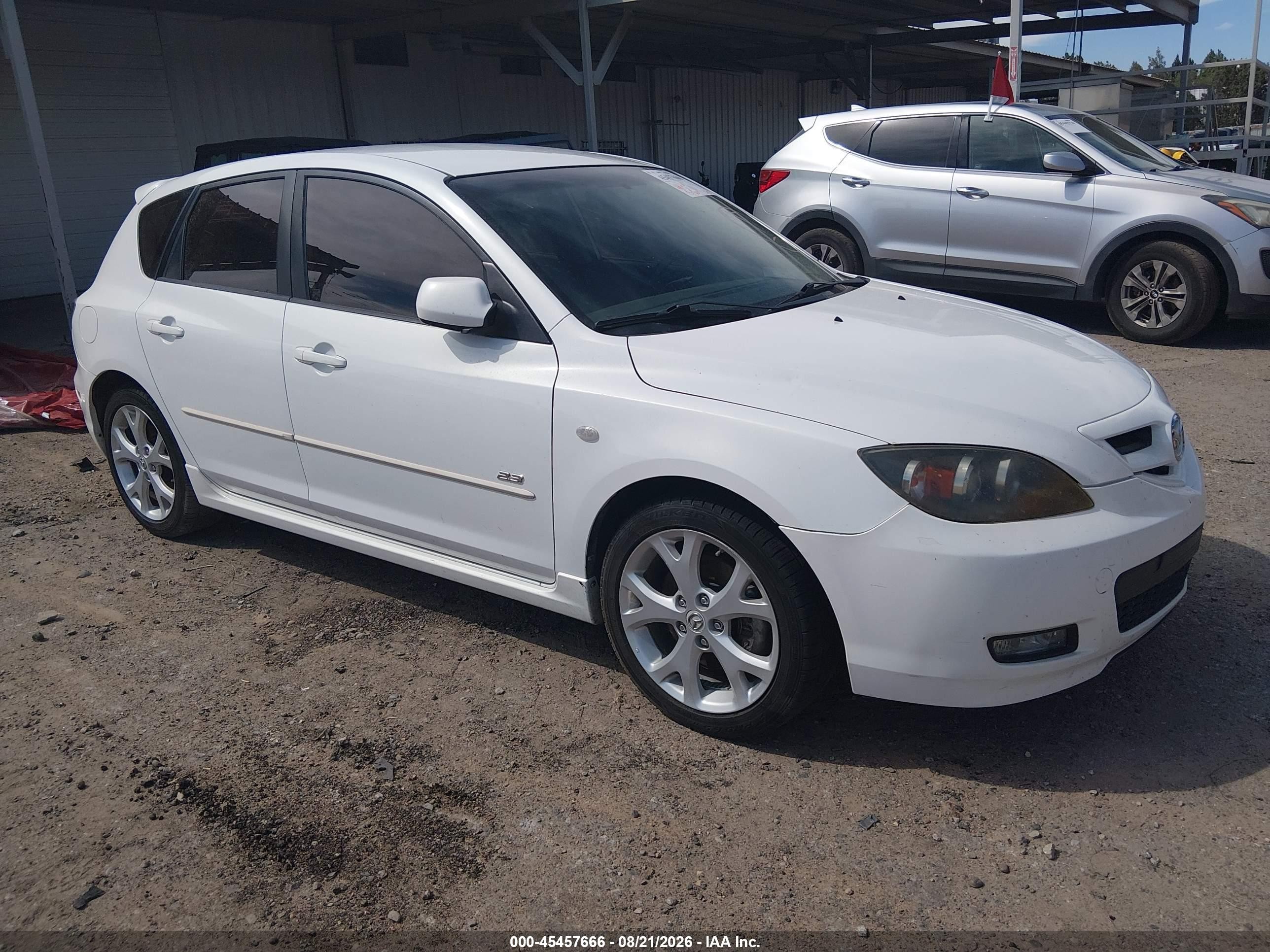 2008 Mazda Mazda3   White vin: JM1BK343581842718