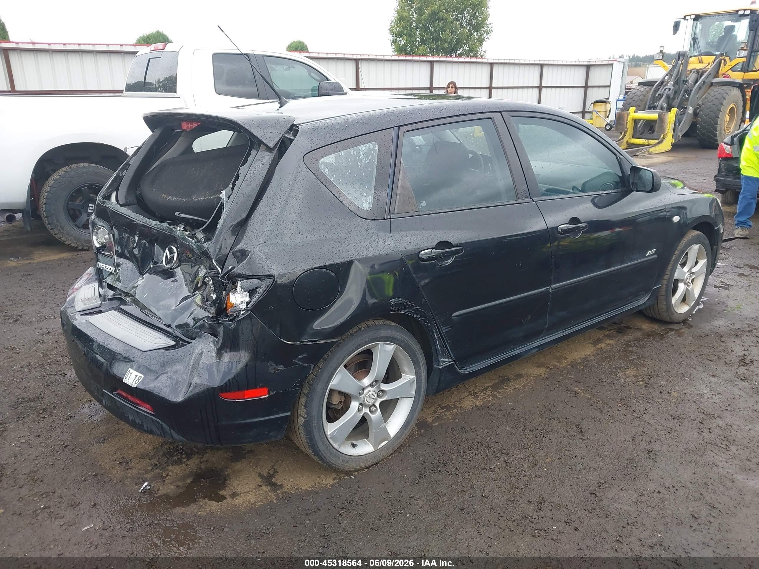 2006 Mazda Mazda3 S Touring Black vin: JM1BK343661519517