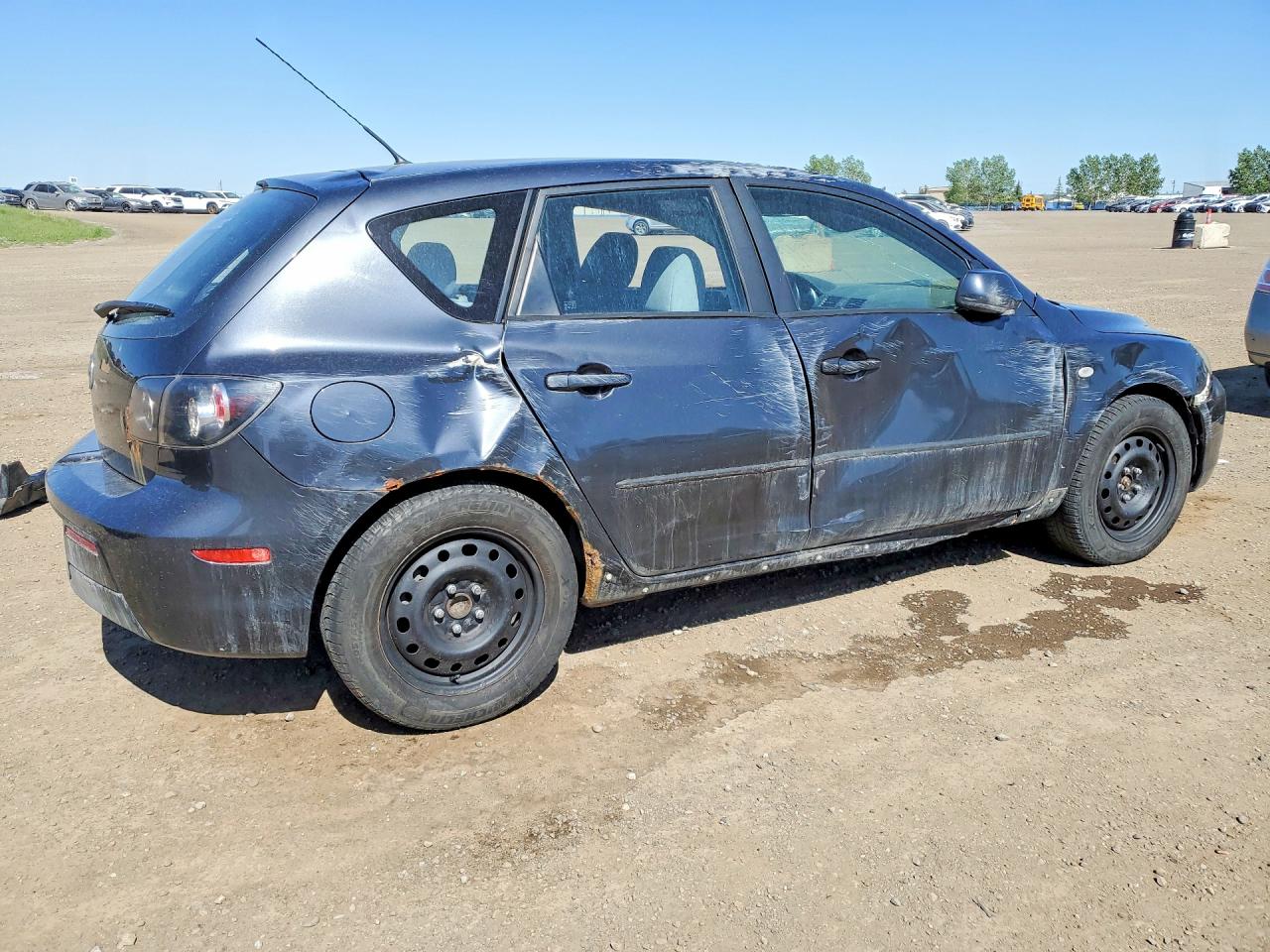 2007 Mazda 3 Hatchback Gray vin: JM1BK343671700909