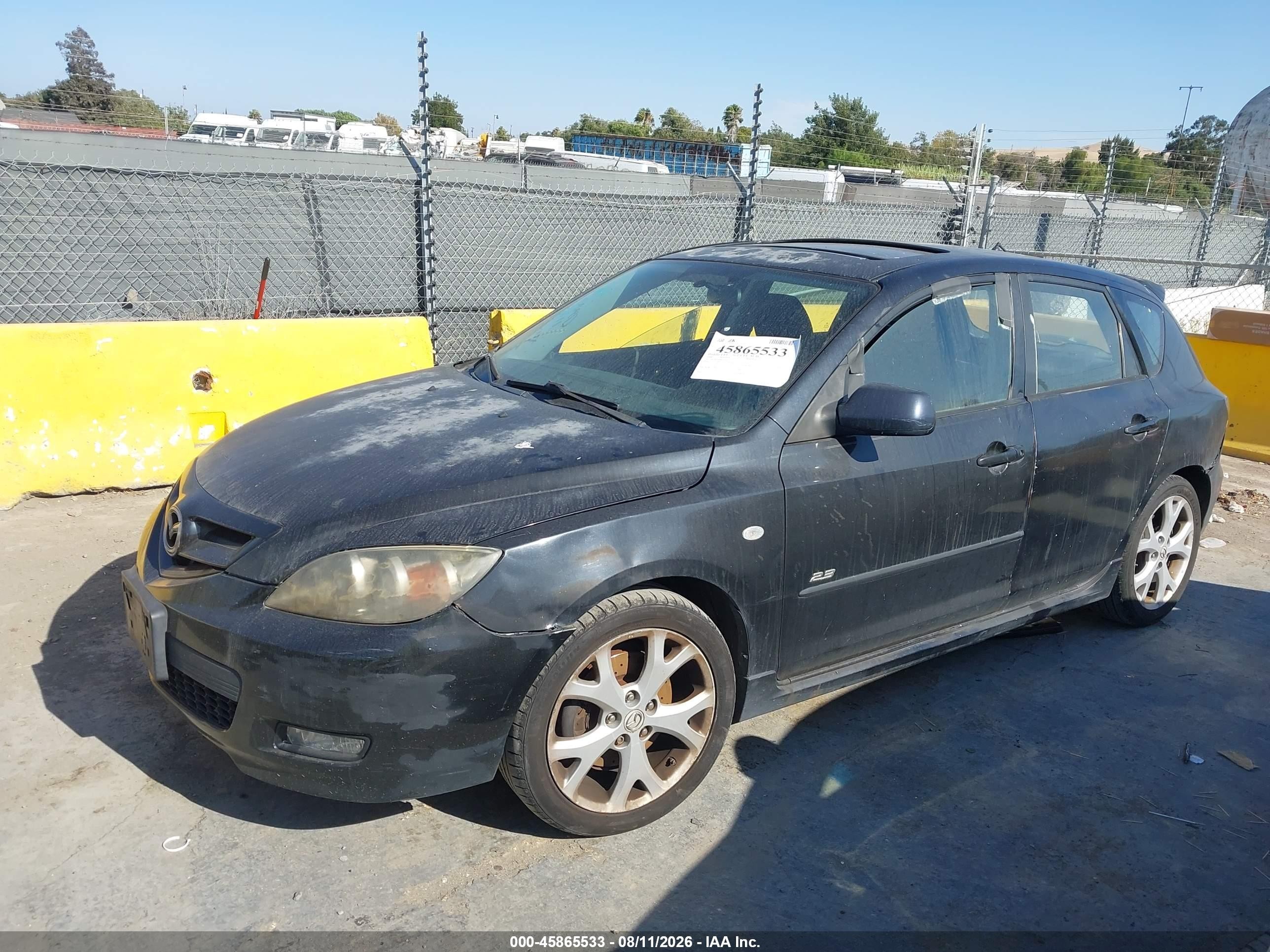 2008 Mazda Mazda3 S Touring Black vin: JM1BK343681103454