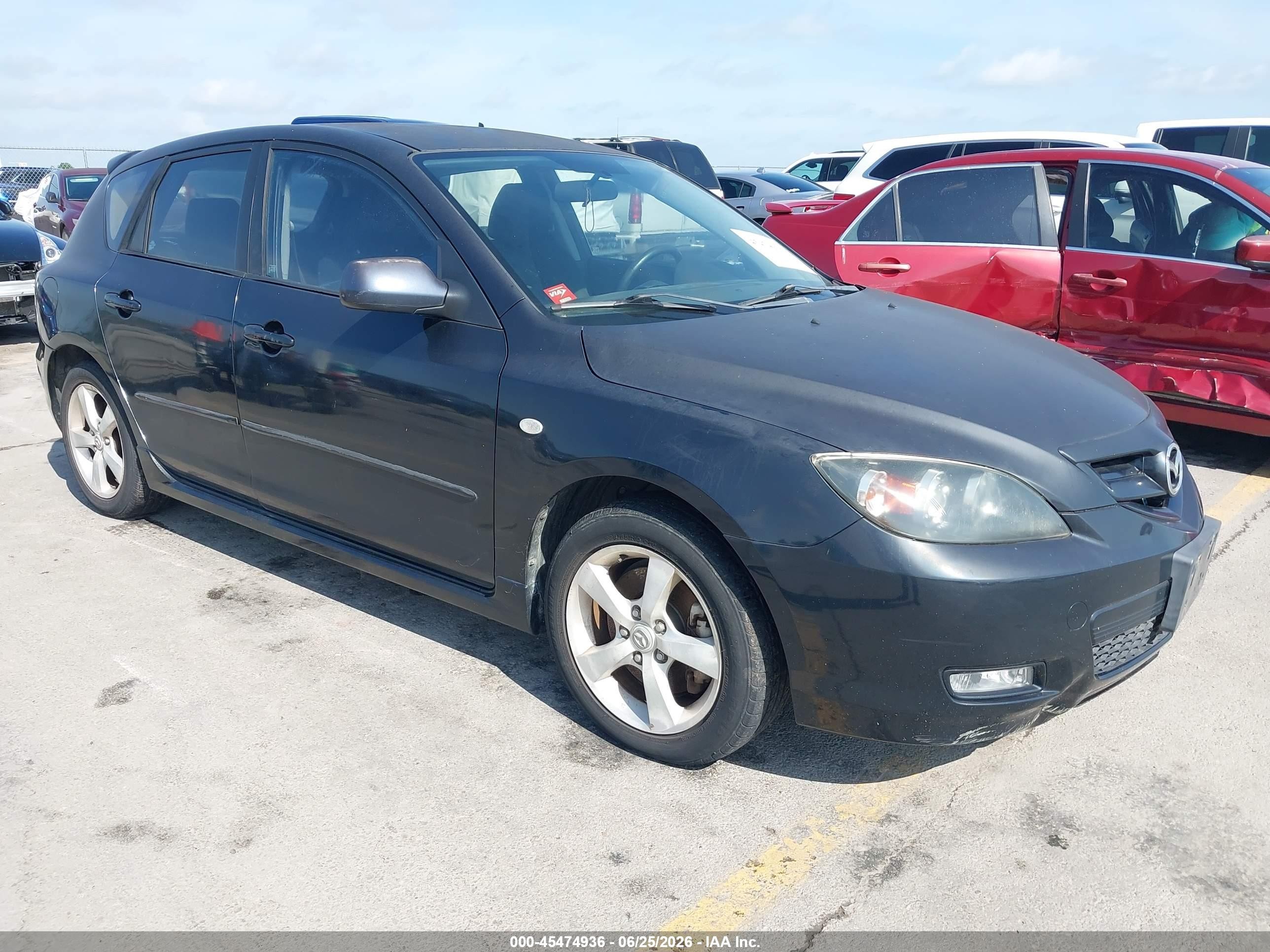 2008 Mazda Mazda3 S Sport Black vin: JM1BK343681168336