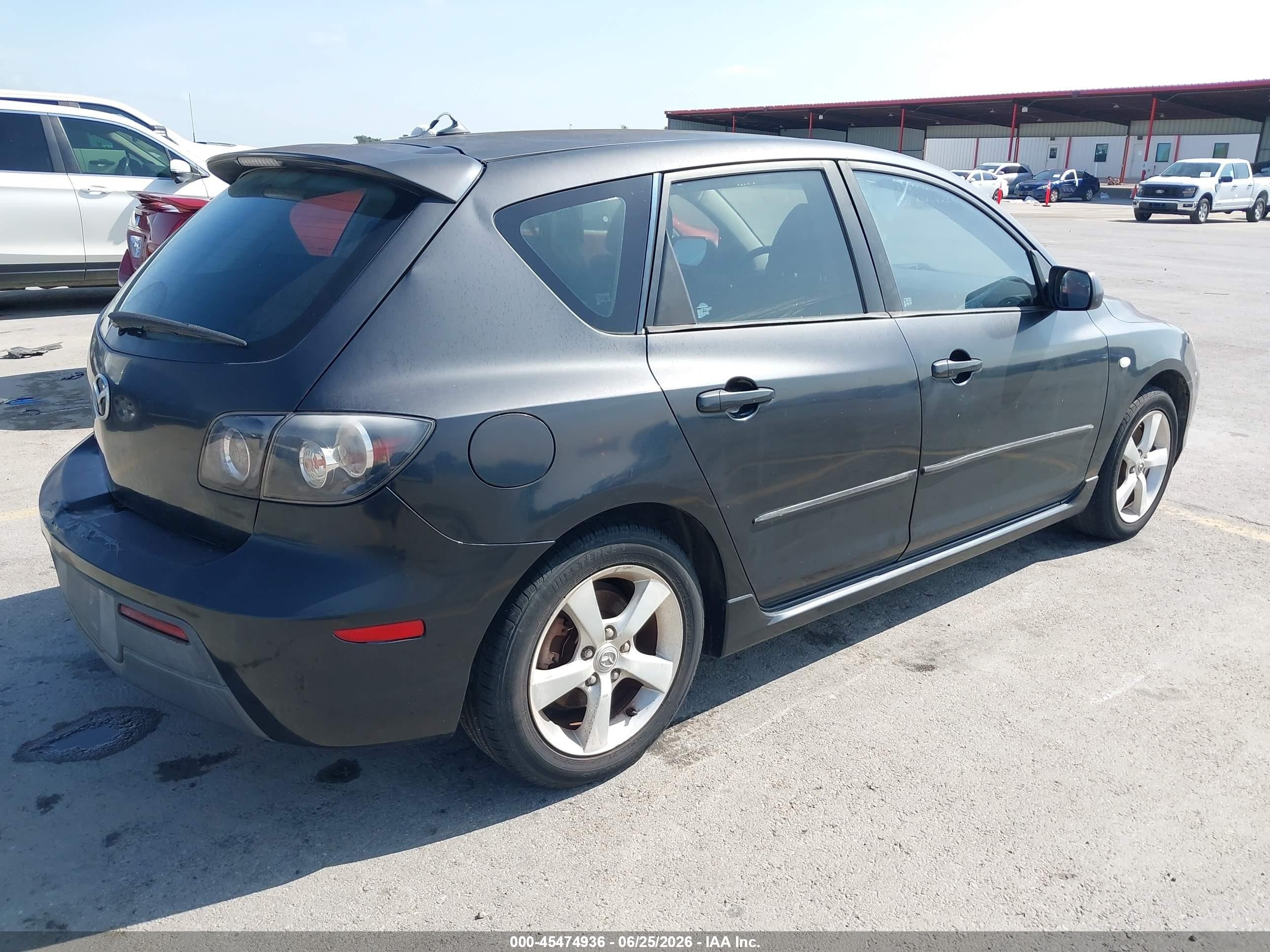 2008 Mazda Mazda3 S Sport Black vin: JM1BK343681168336