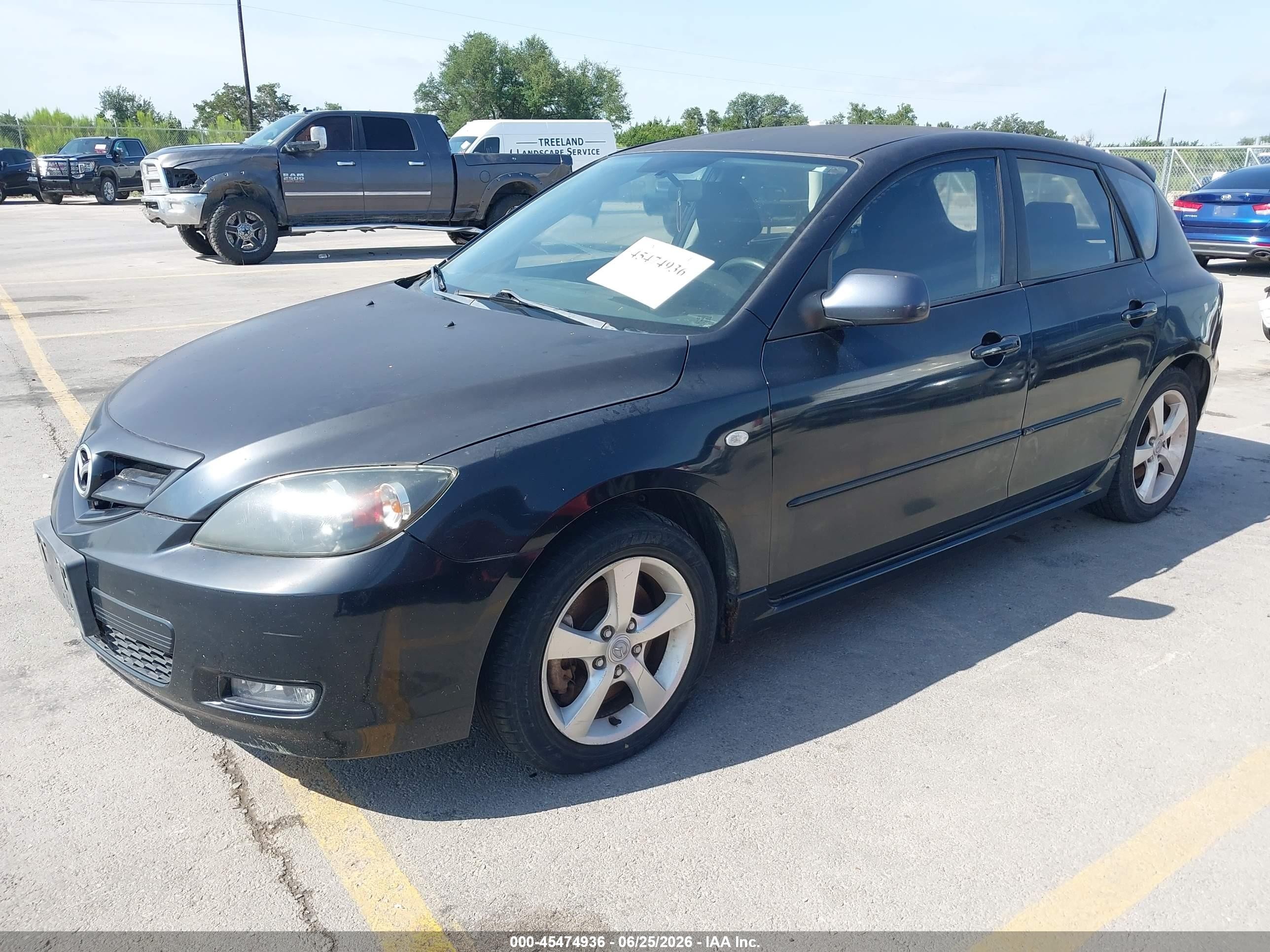 2008 Mazda Mazda3 S Sport Black vin: JM1BK343681168336